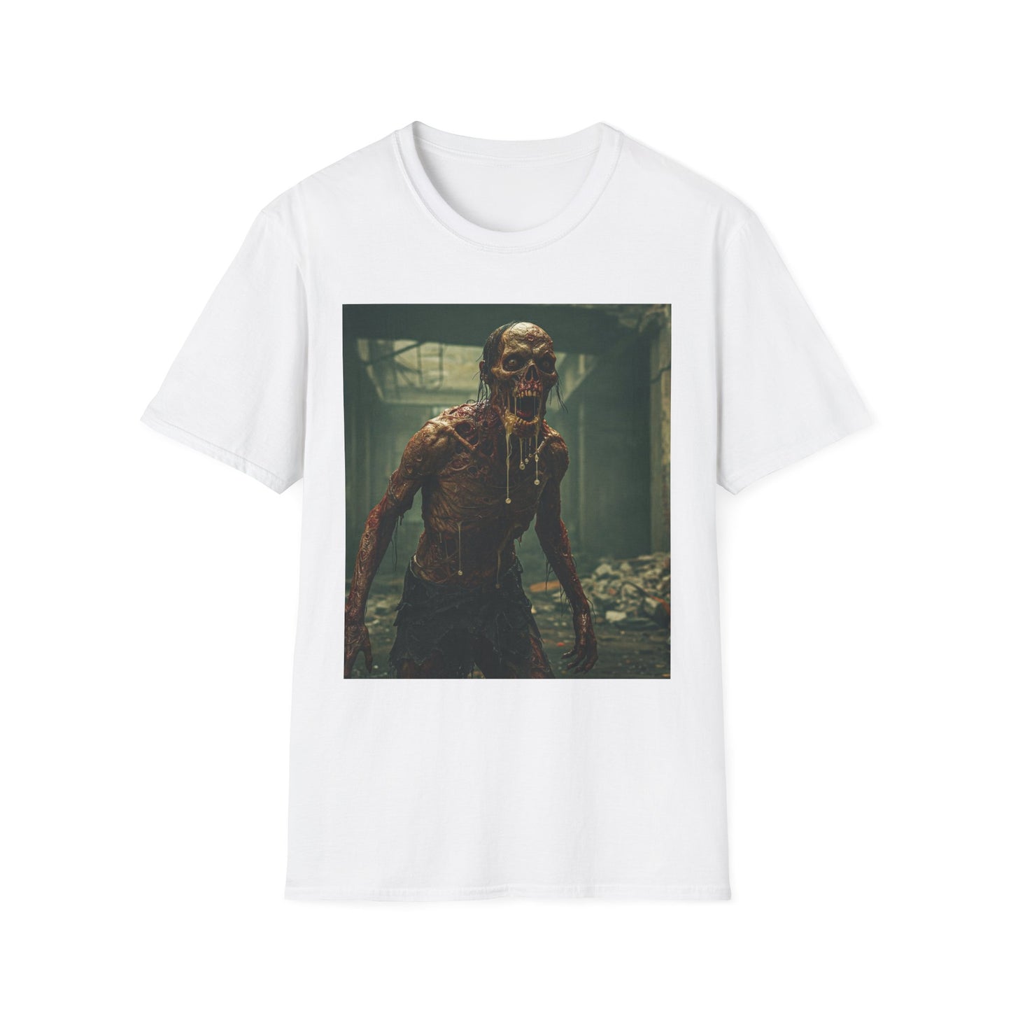 Horror Graphic Unisex T-Shirt - Spooky Zombie Design - Perfect for Halloween and Horror Fans