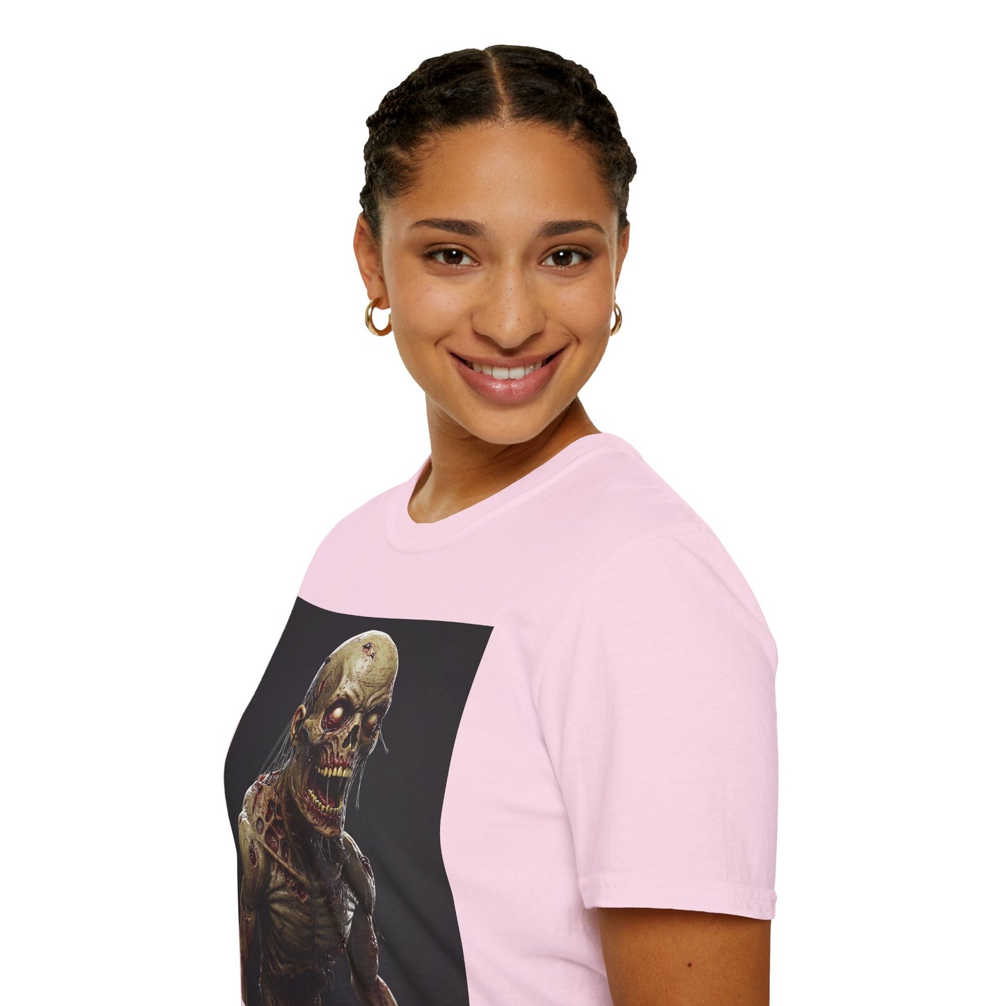 Spooky Skeleton Unisex Softstyle T-Shirt - Perfect for Halloween & Horror Fans