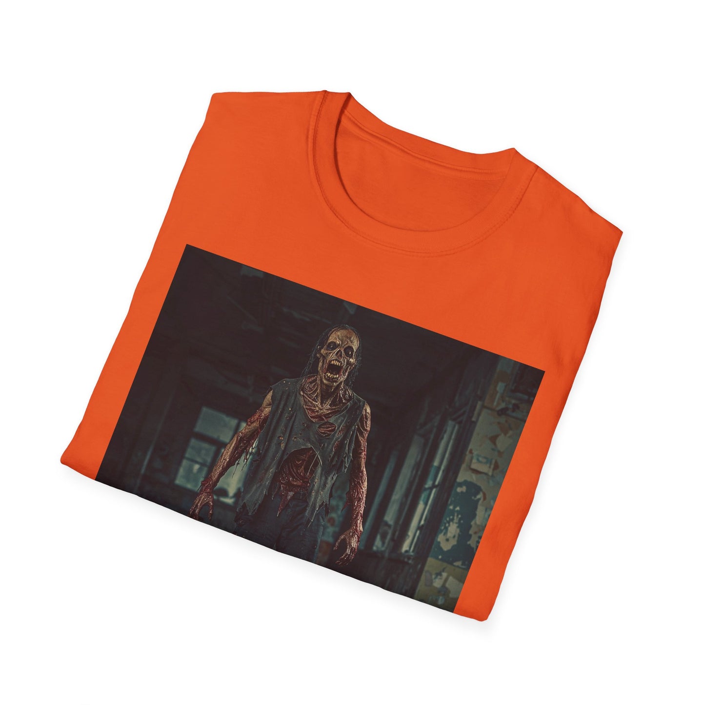 Apocalyptic Portrait Tee, bold, decaying zombie graphic