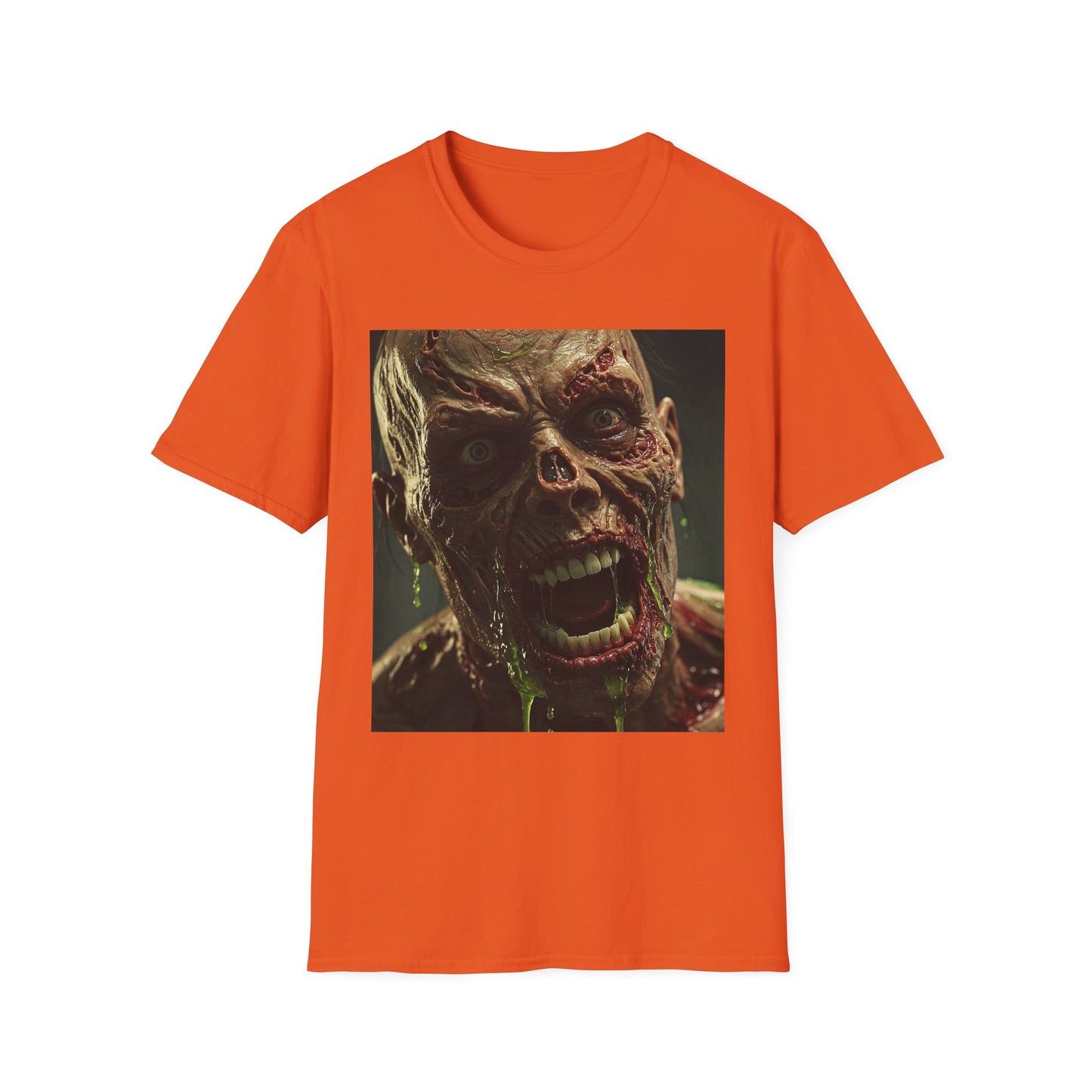 Apocalyptic Portrait Tee, bold, decaying zombie graphic