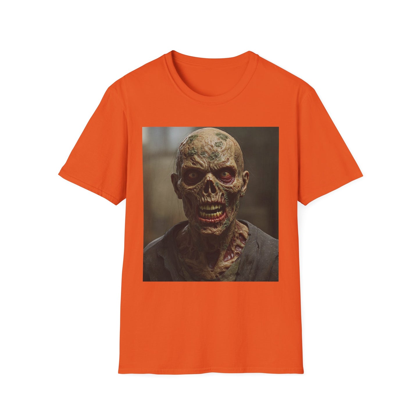 Apocalyptic Portrait Tee, bold, decaying zombie graphic