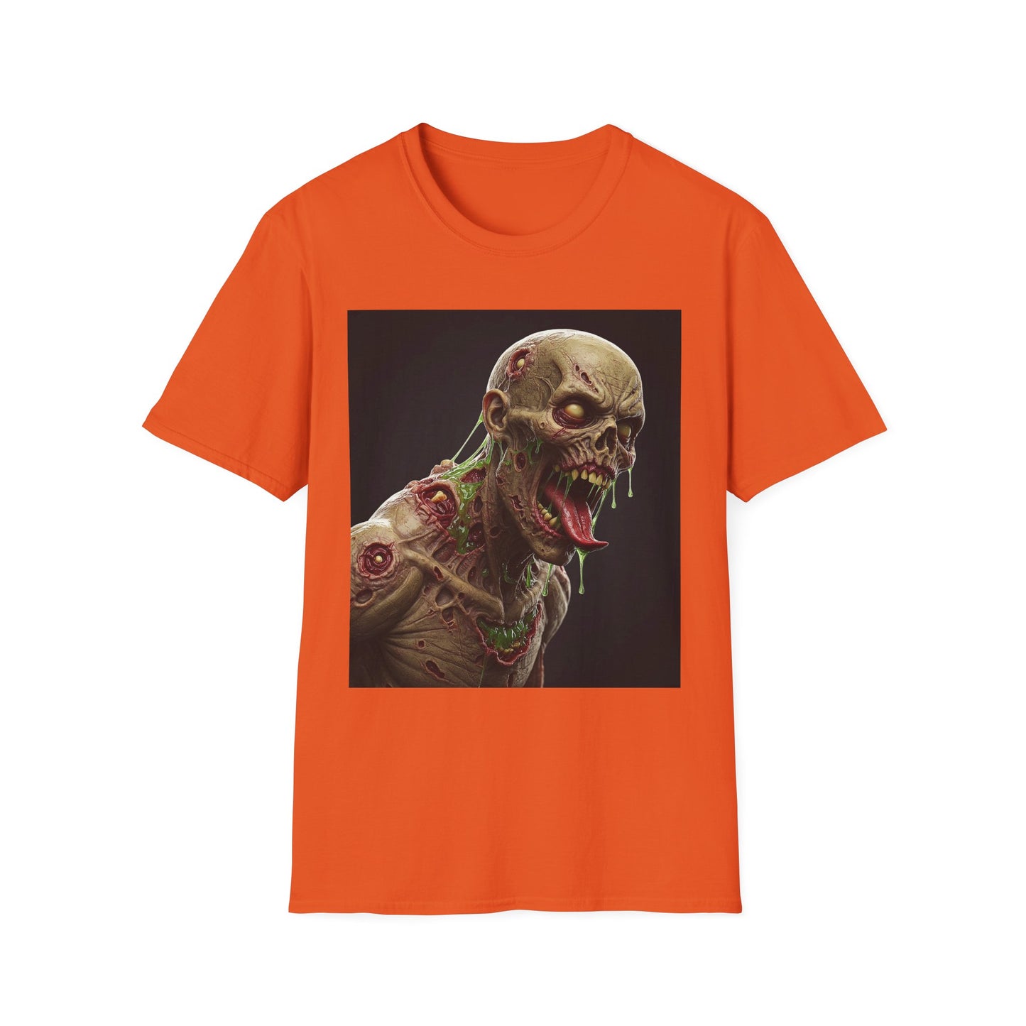 Apocalyptic Portrait Tee, bold, decaying zombie graphic