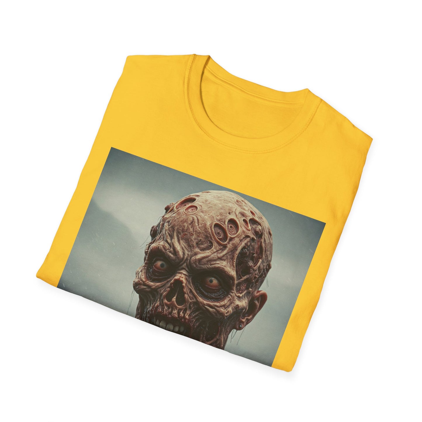 Apocalyptic Portrait Tee, bold, decaying zombie graphic