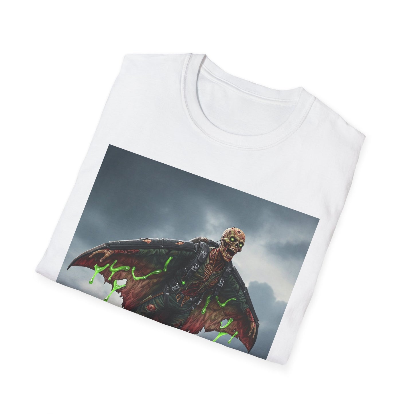 Apocalyptic Portrait Tee, bold, decaying zombie graphic