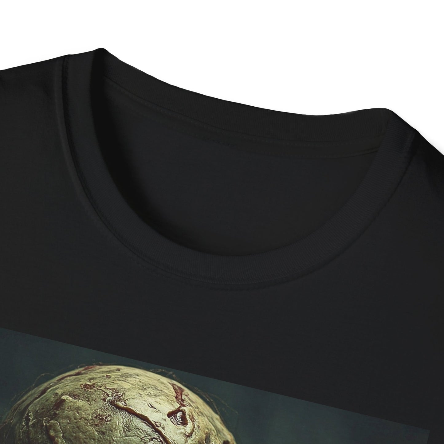 Apocalyptic Portrait Tee, bold, decaying zombie graphic