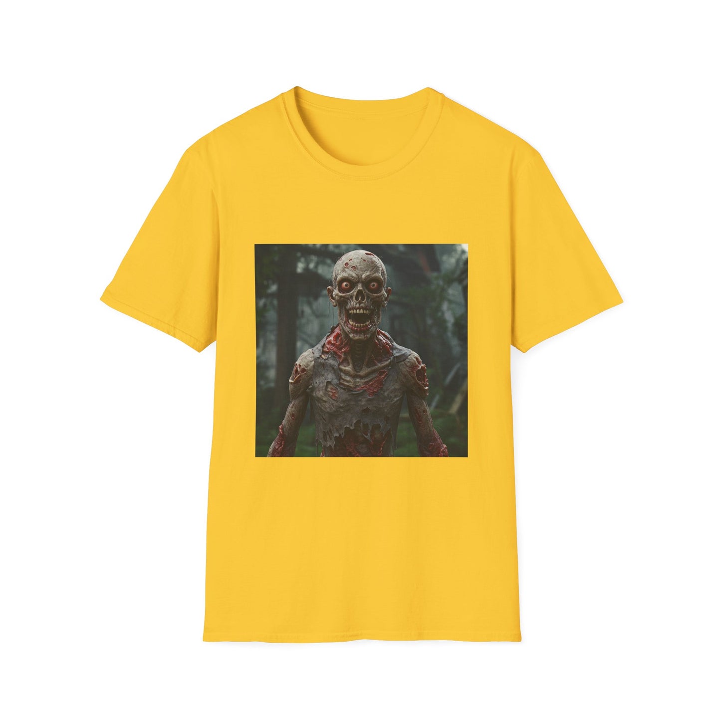 Apocalyptic Portrait Tee, bold, decaying zombie graphic