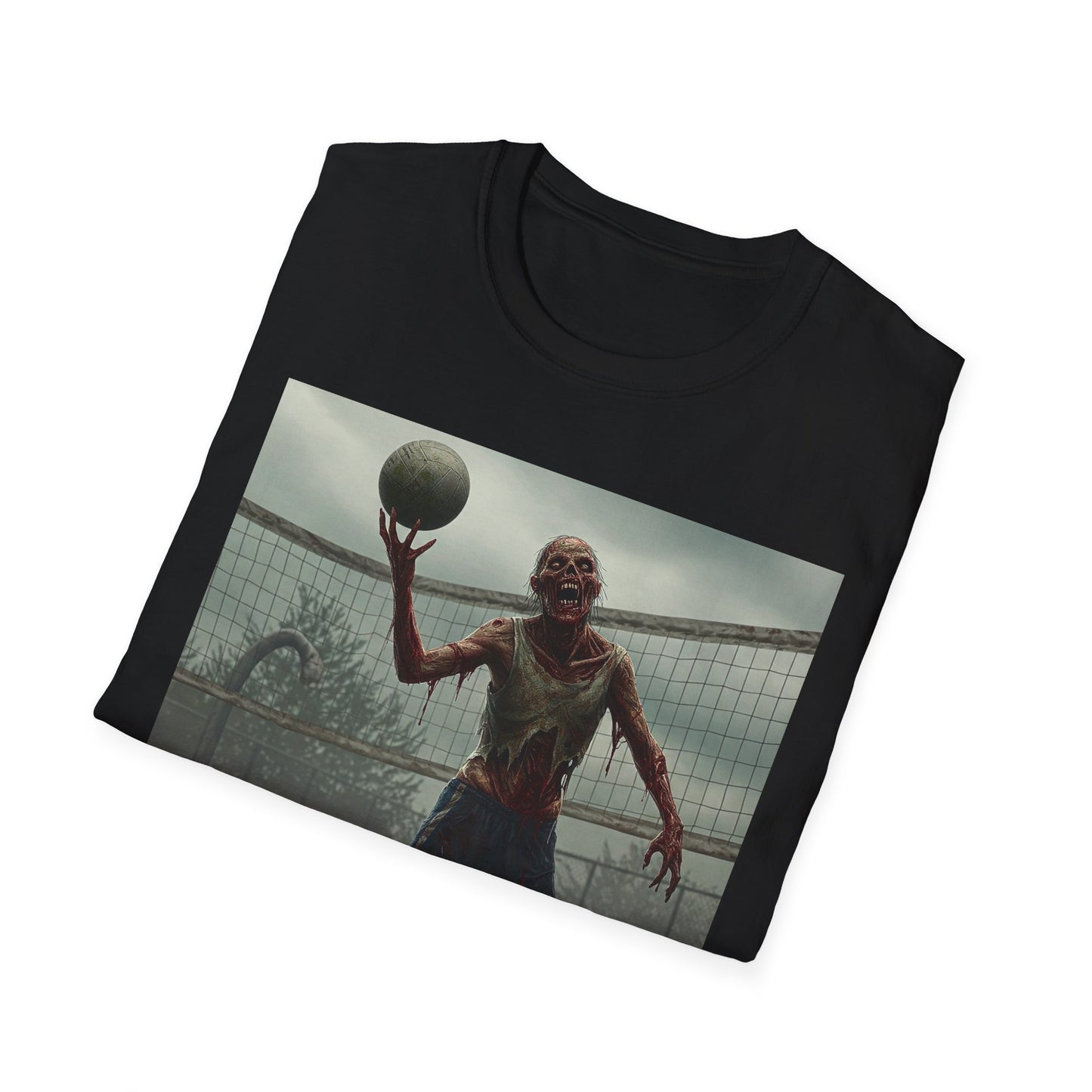 Zombie Basketball Unisex Softstyle T-Shirt | Horror Graphic Tee