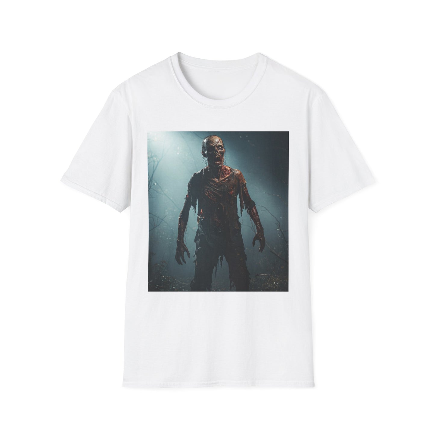 Apocalyptic Portrait Tee, bold, decaying zombie graphic