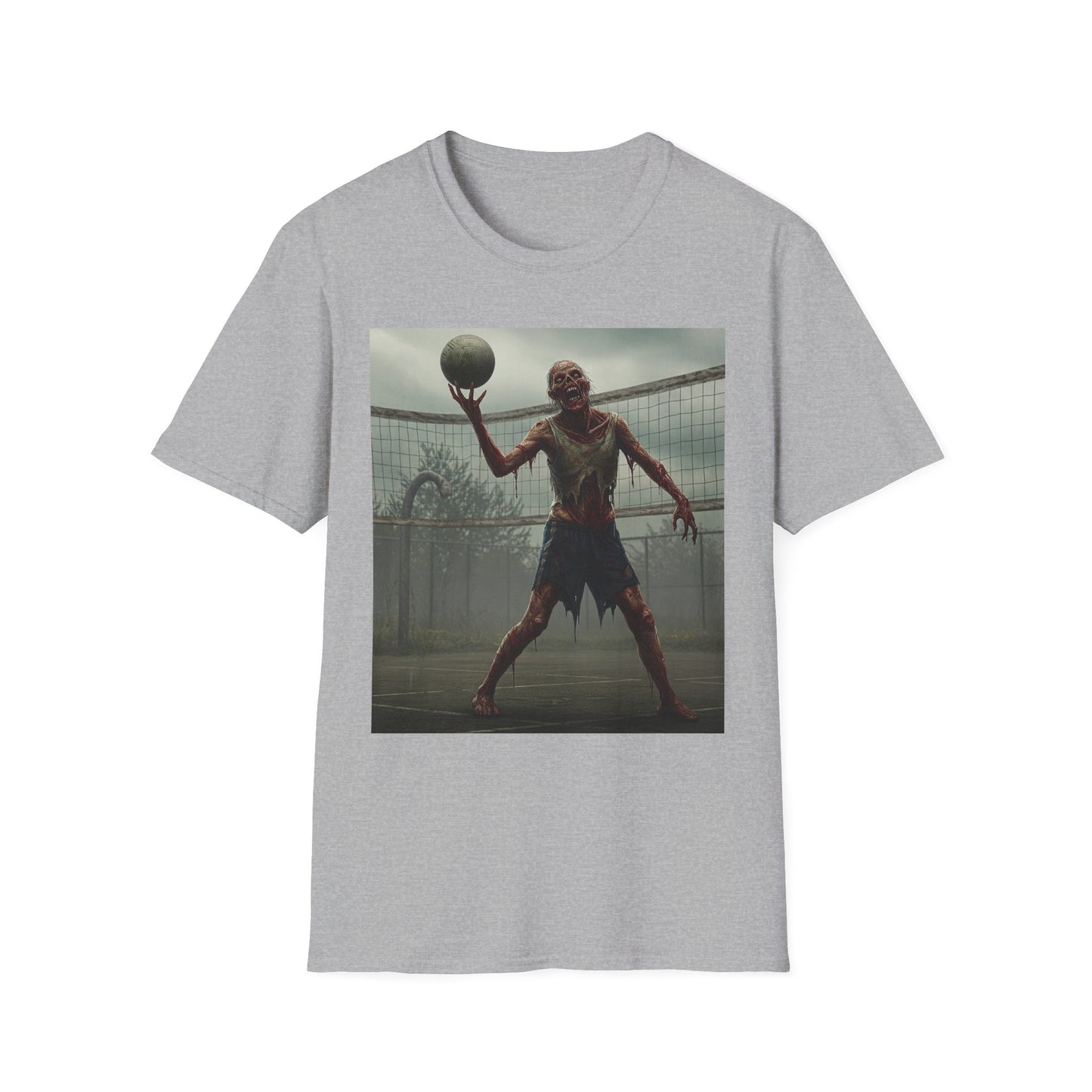 Zombie Basketball Unisex Softstyle T-Shirt | Horror Graphic Tee