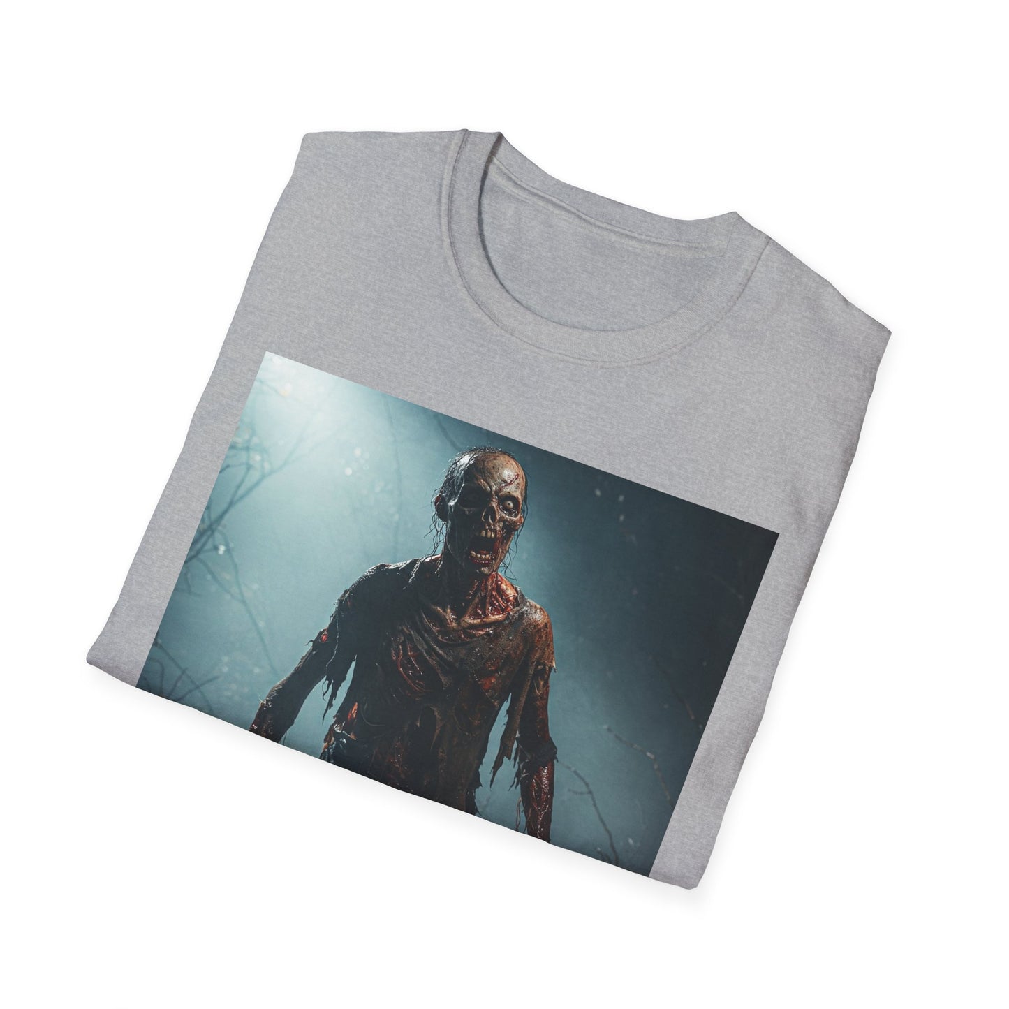 Apocalyptic Portrait Tee, bold, decaying zombie graphic