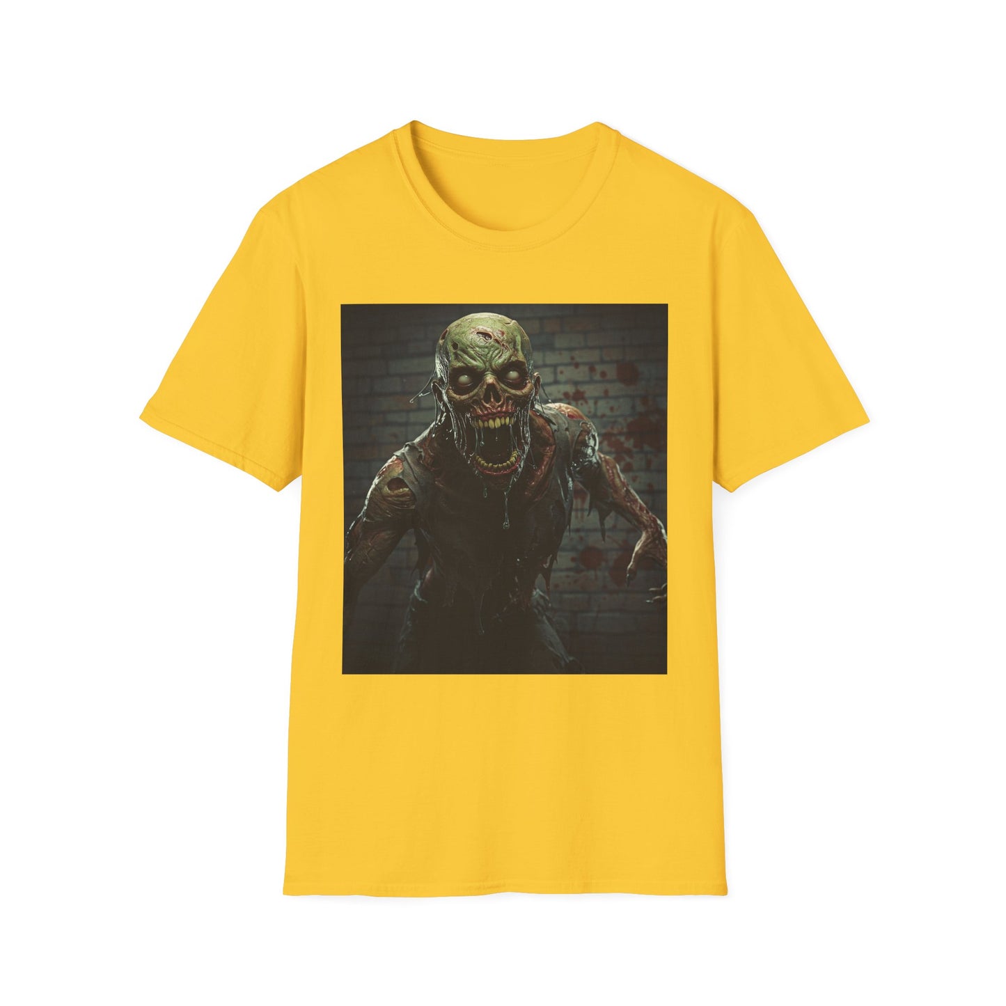 Apocalyptic Portrait Tee, bold, decaying zombie graphic