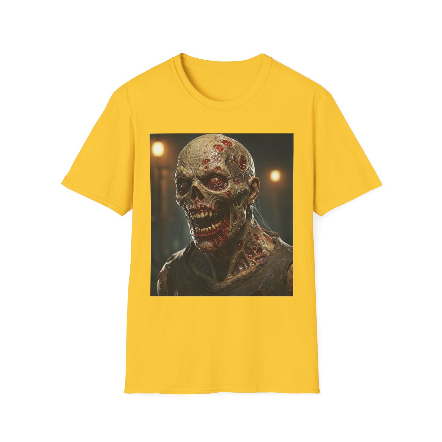 Apocalyptic Portrait Tee, bold, decaying zombie graphic