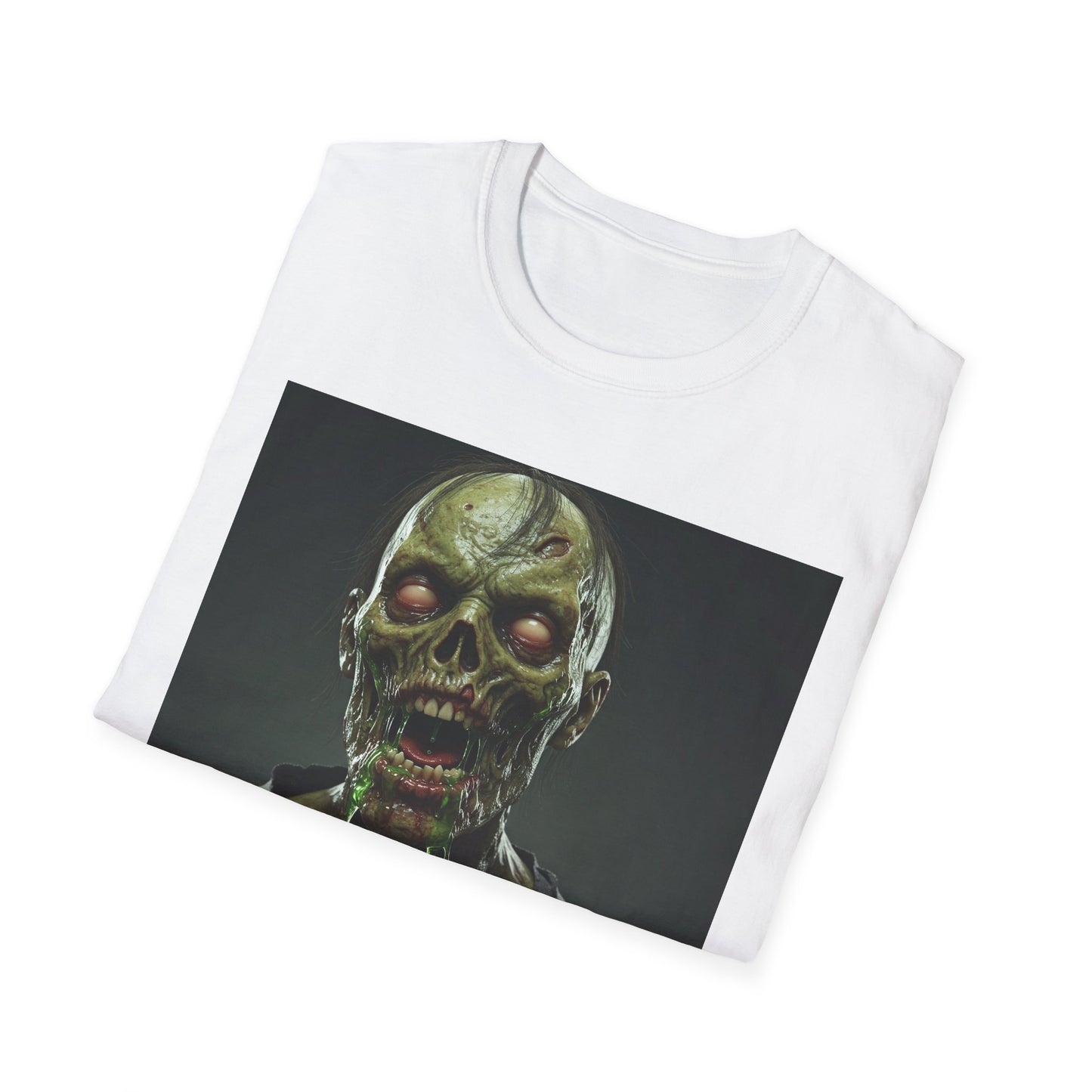 Apocalyptic Portrait Tee, bold, decaying zombie graphic