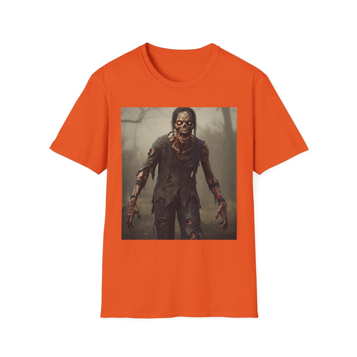 Apocalyptic Portrait Tee, bold, decaying zombie graphic