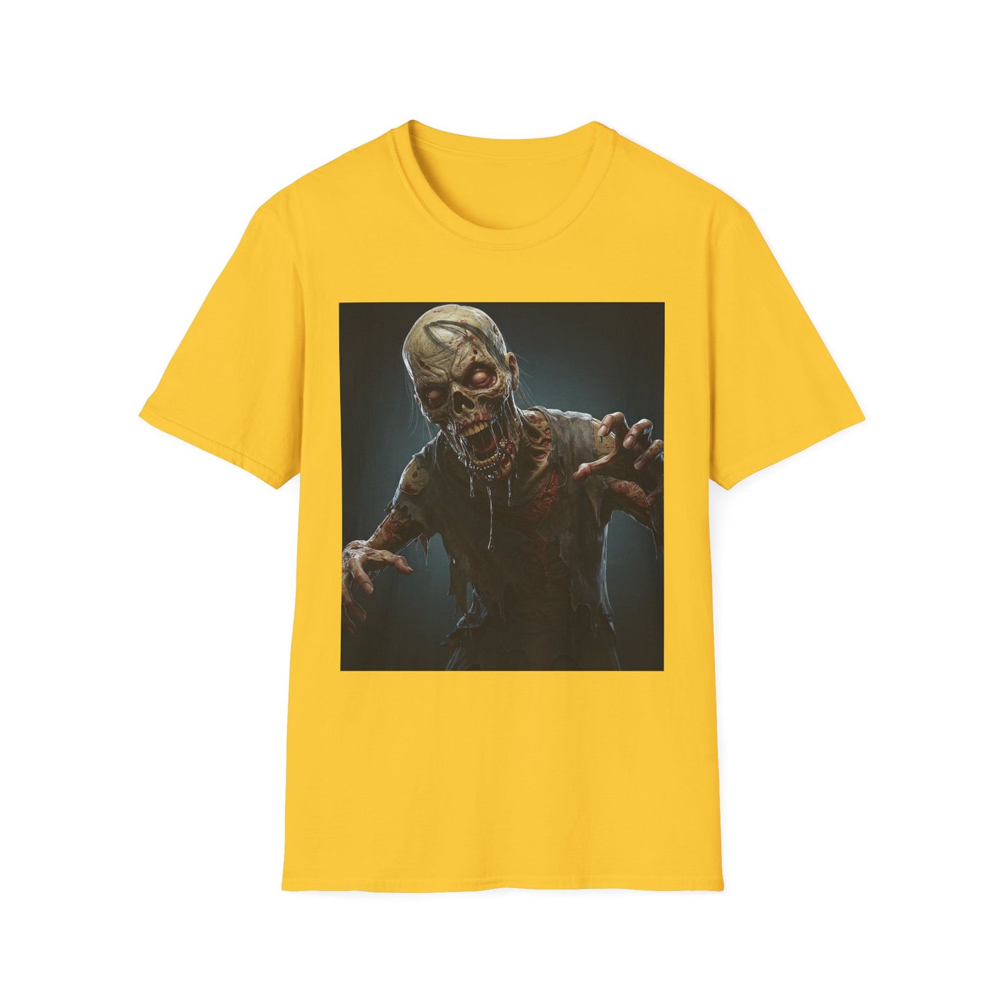 Apocalyptic Portrait Tee, bold, decaying zombie graphic