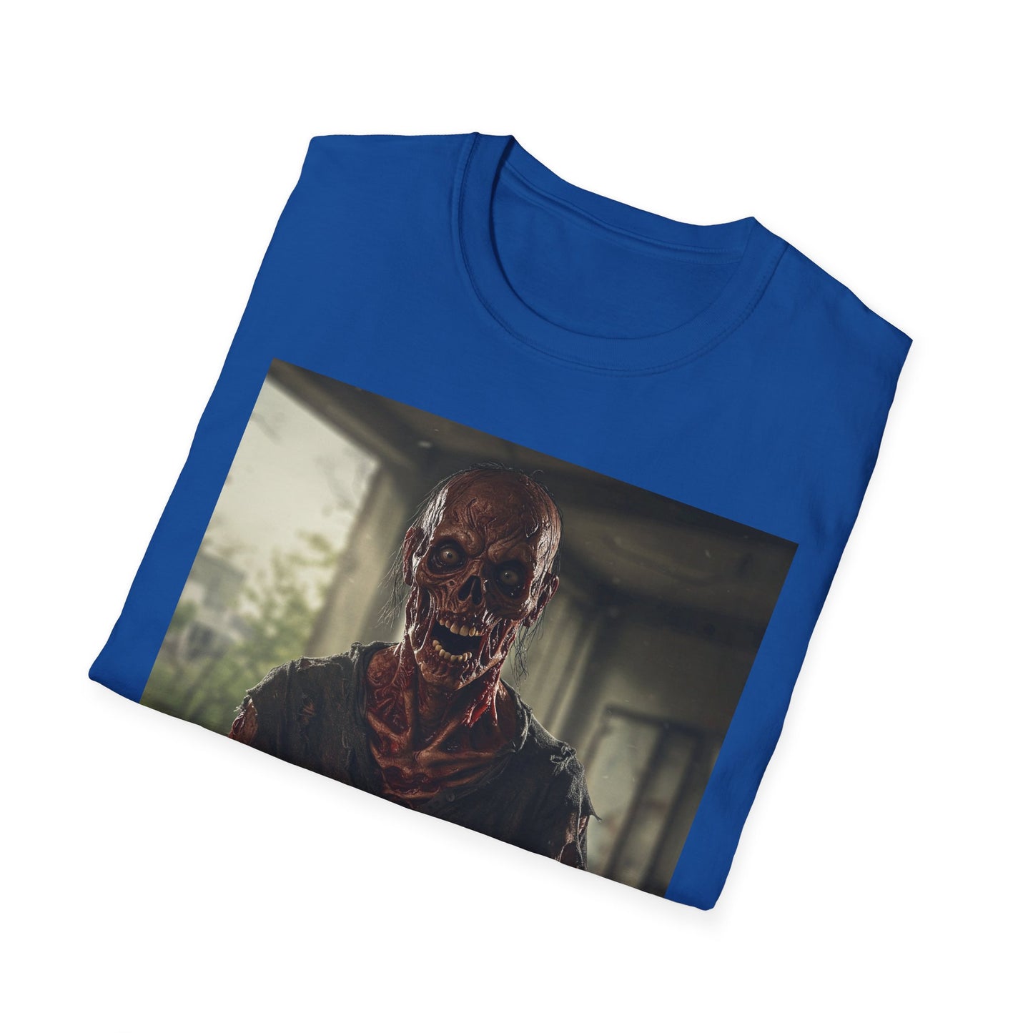 Apocalyptic Portrait Tee, bold, decaying zombie graphic