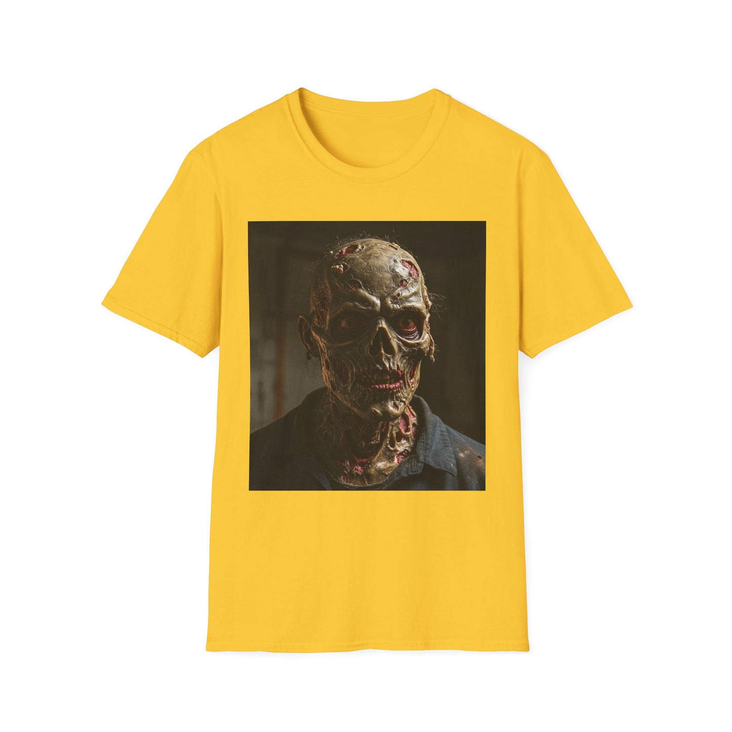 Apocalyptic Portrait Tee, bold, decaying zombie graphic