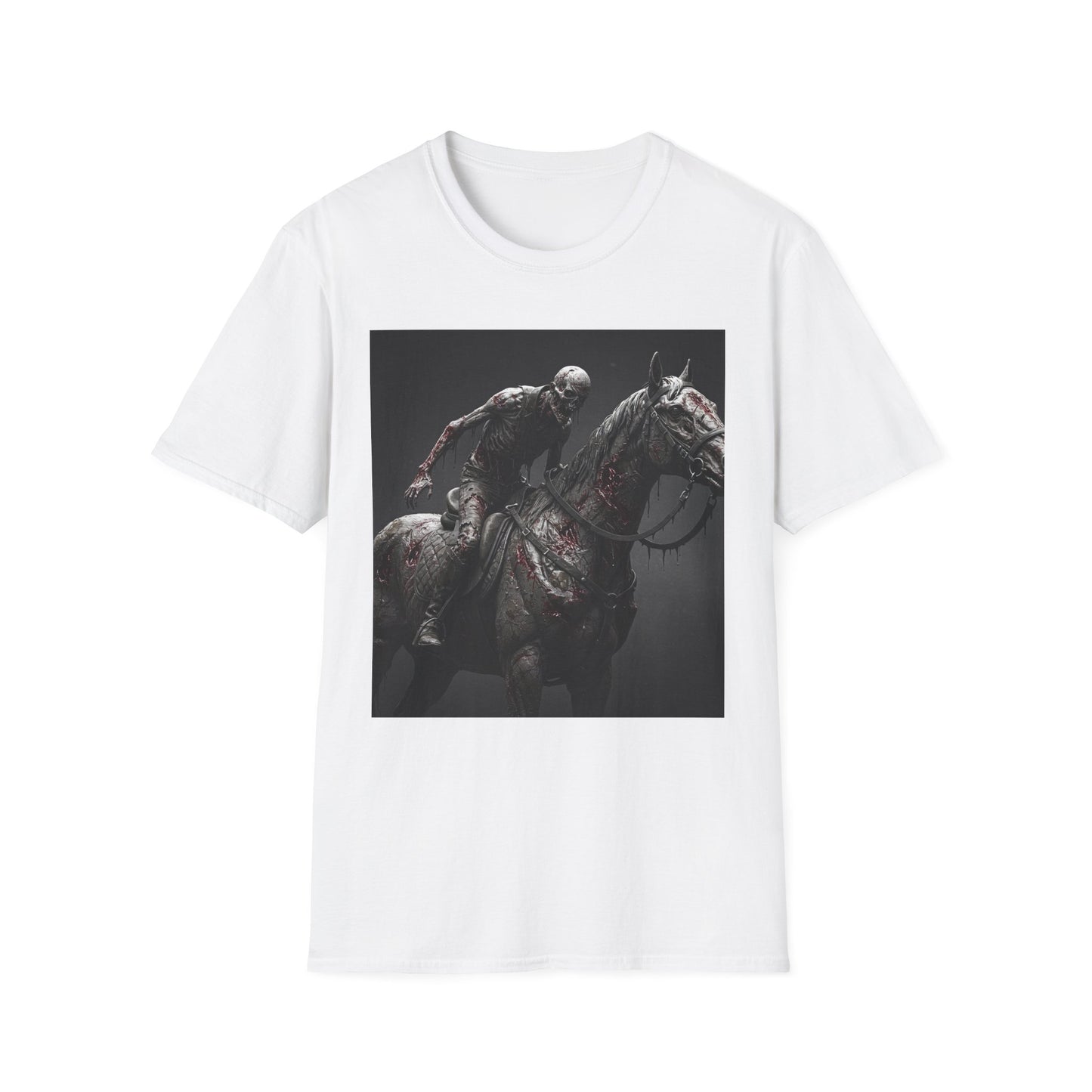 Zombie Horse Apocalyptic Portrait Tee, bold, decaying zombie graphic