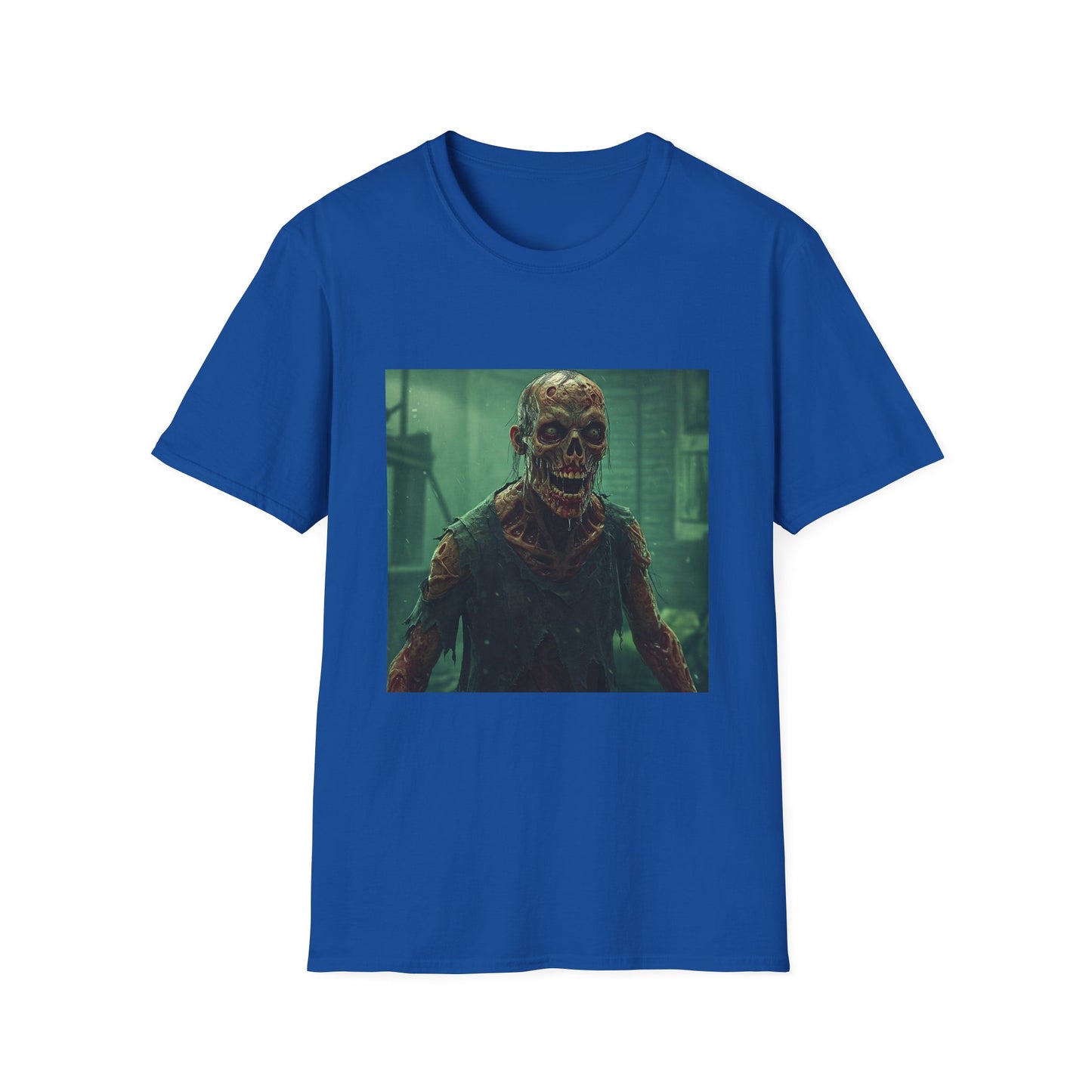 Apocalyptic Portrait Tee, bold, decaying zombie graphic