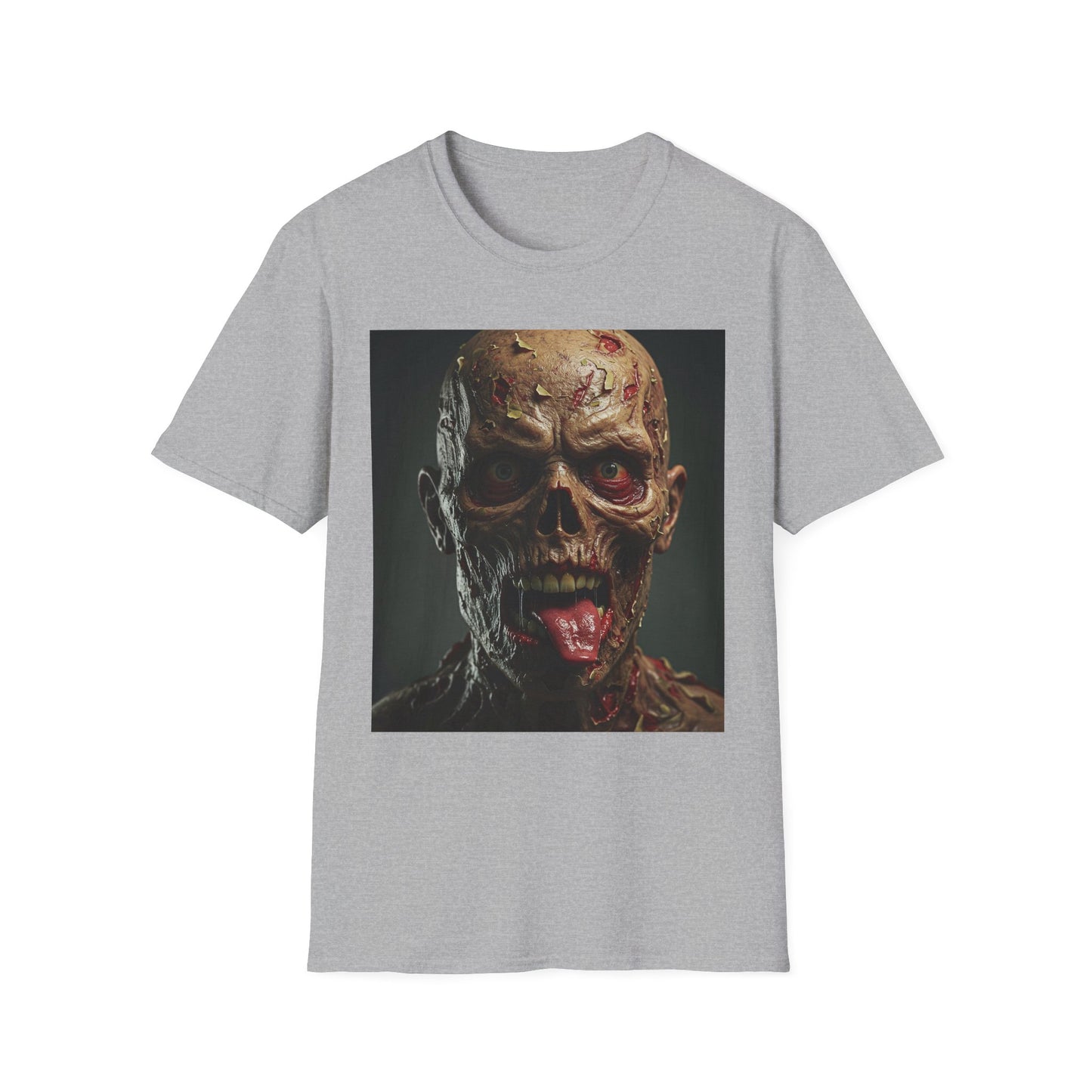 Apocalyptic Portrait Tee, bold, decaying zombie graphic