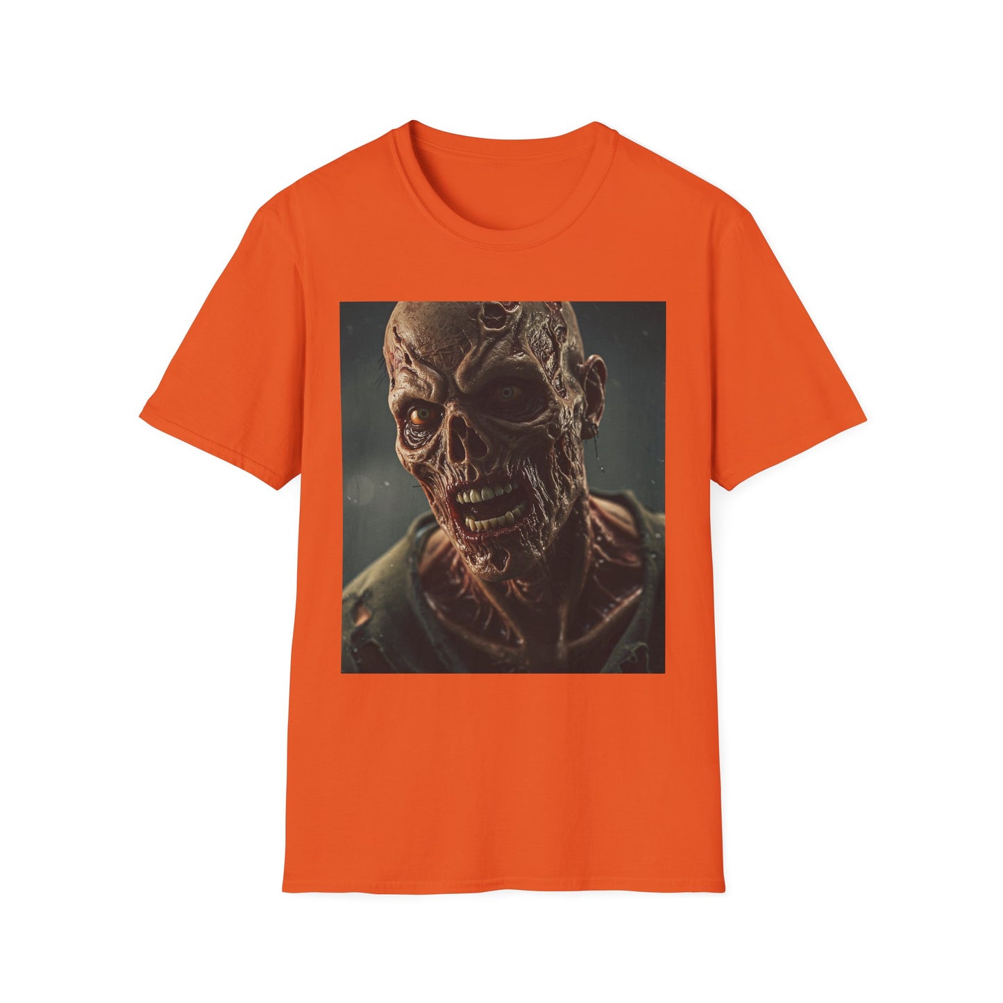 Apocalyptic Portrait Tee, bold, decaying zombie graphic