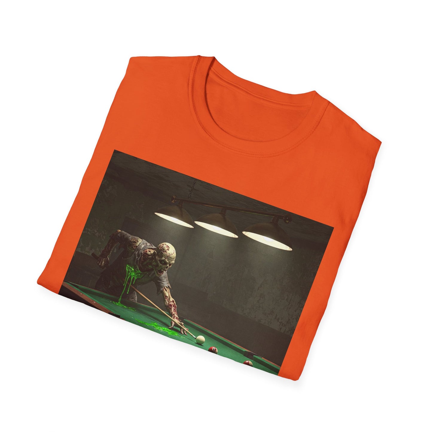 Vintage Billiards Unisex Softstyle T-Shirt - Pool Table Design