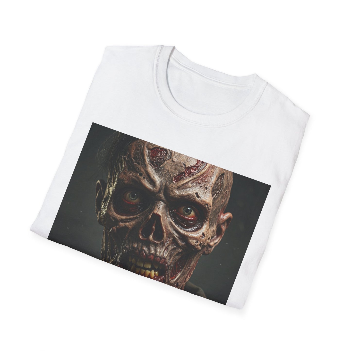 Apocalyptic Portrait Tee, bold, decaying zombie graphic