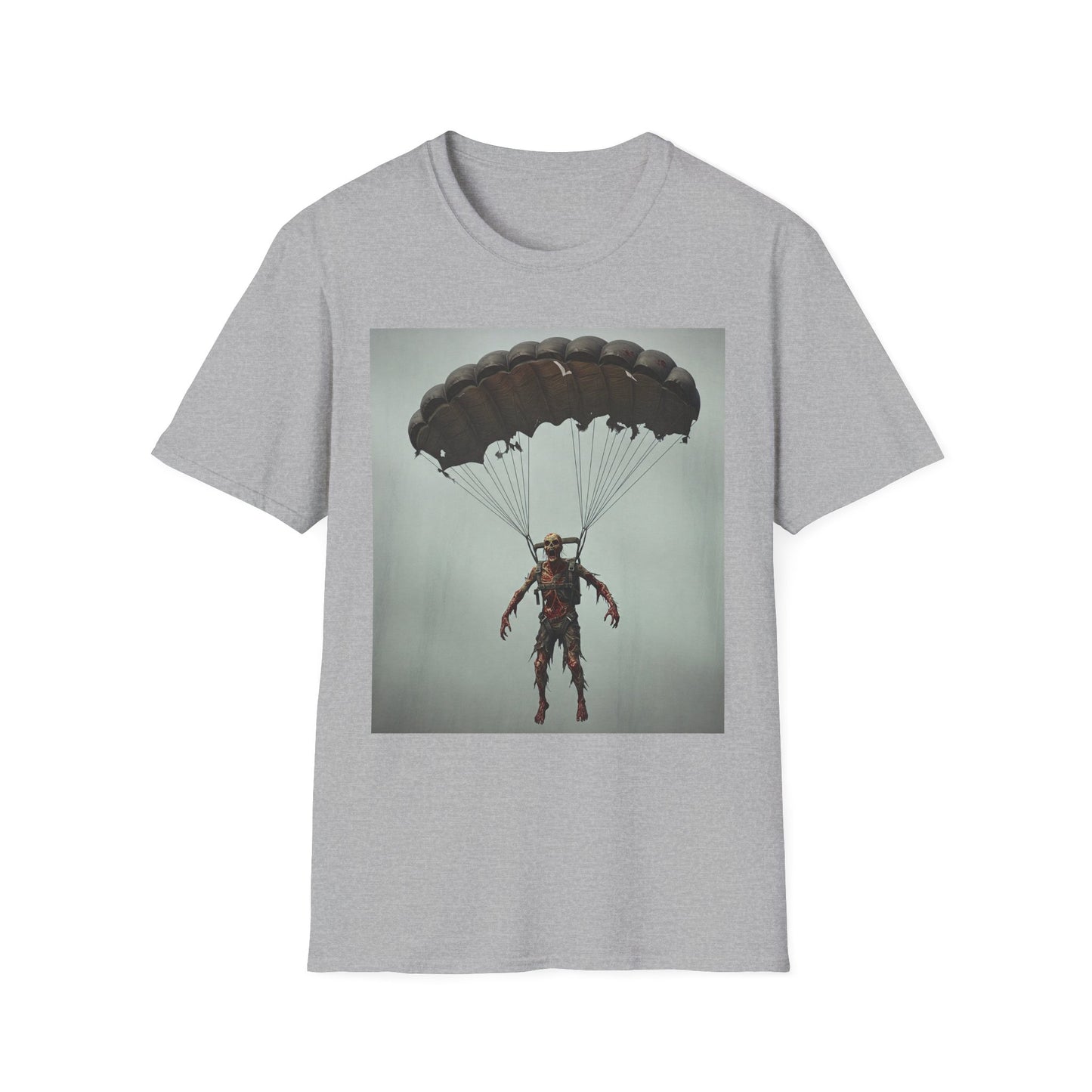 Adventure Awaits Parachuting Hero Unisex Softstyle T-Shirt