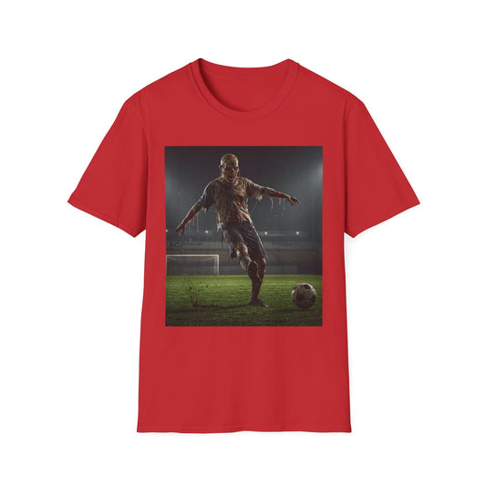 Zombie Soccer Unisex Softstyle T-Shirt - Perfect for Halloween and Sports Lovers