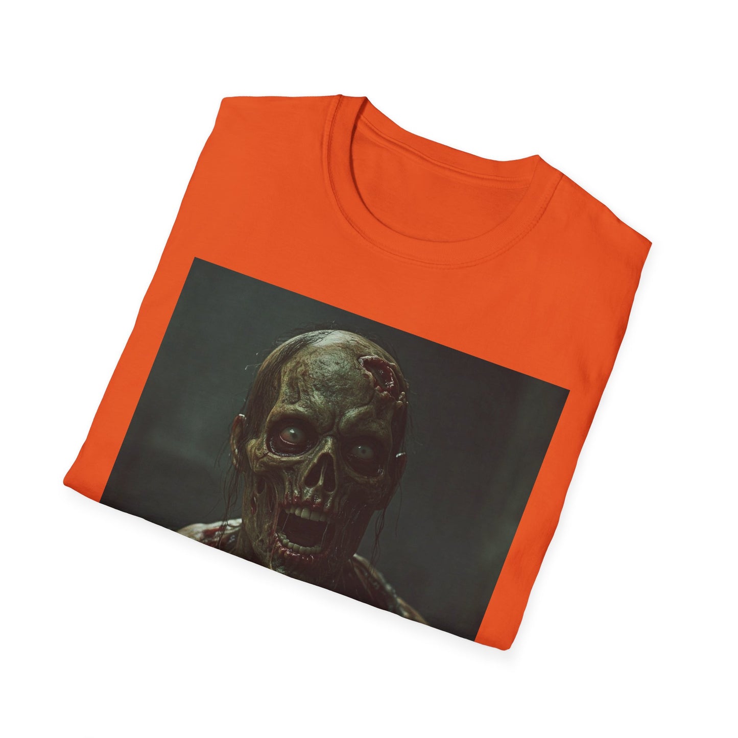 Creepy Zombie Graphic Unisex Softstyle T-Shirt