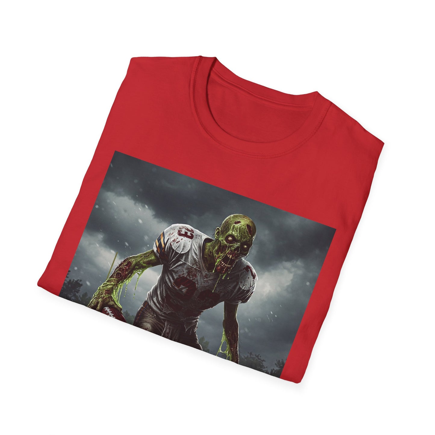 Zombie Football Graphic T-Shirt for Horror Fans