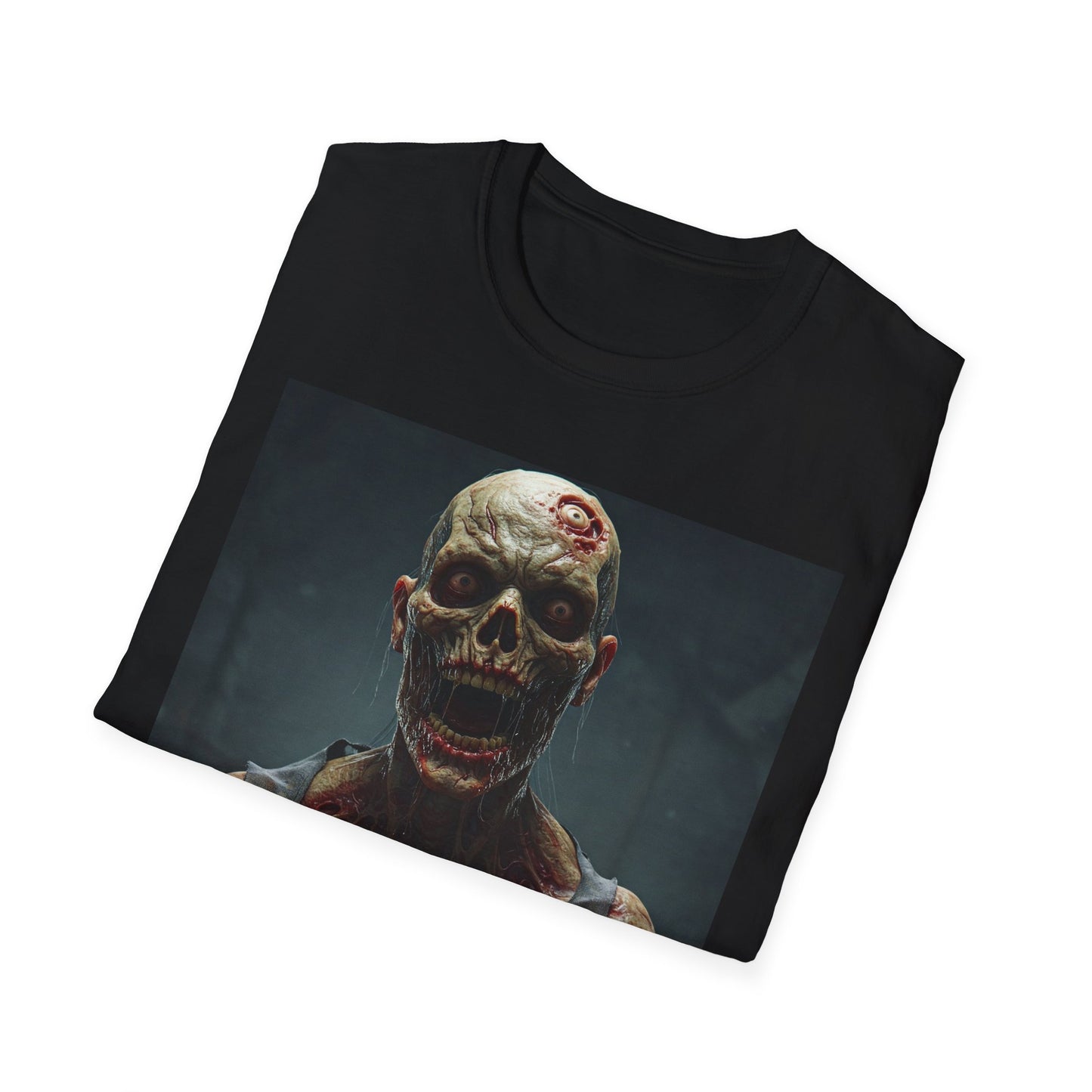 Apocalyptic Portrait Tee, bold, decaying zombie graphic