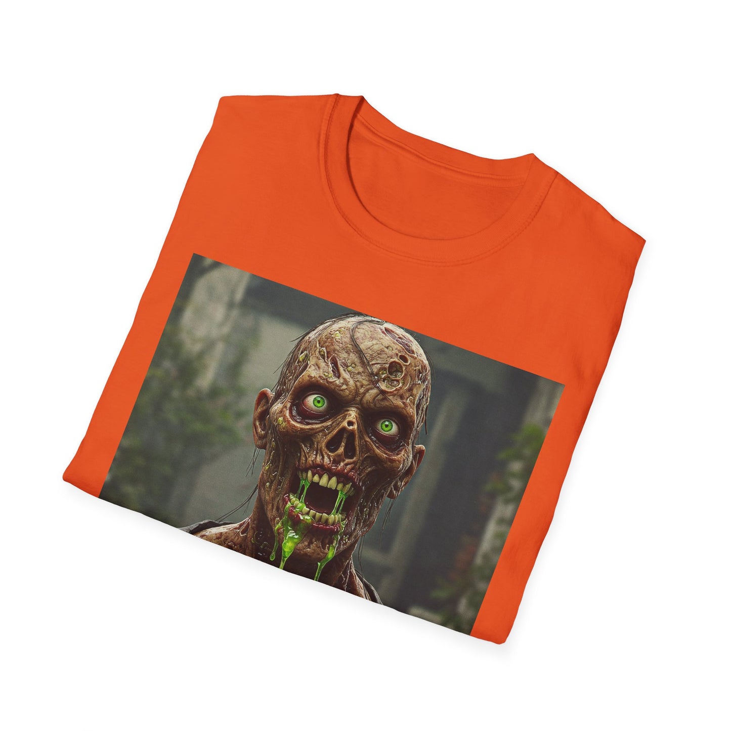 Apocalyptic Portrait Tee, bold, decaying zombie graphic