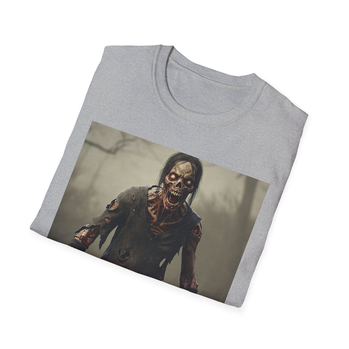 Apocalyptic Portrait Tee, bold, decaying zombie graphic