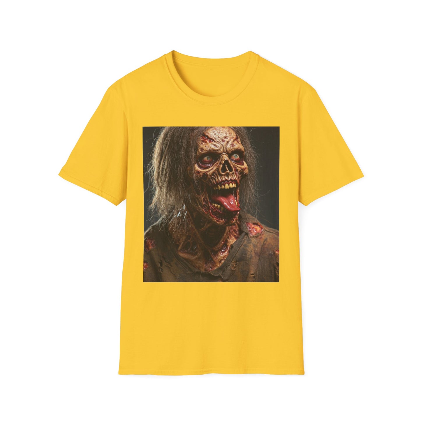 Apocalyptic Portrait Tee, bold, decaying zombie graphic