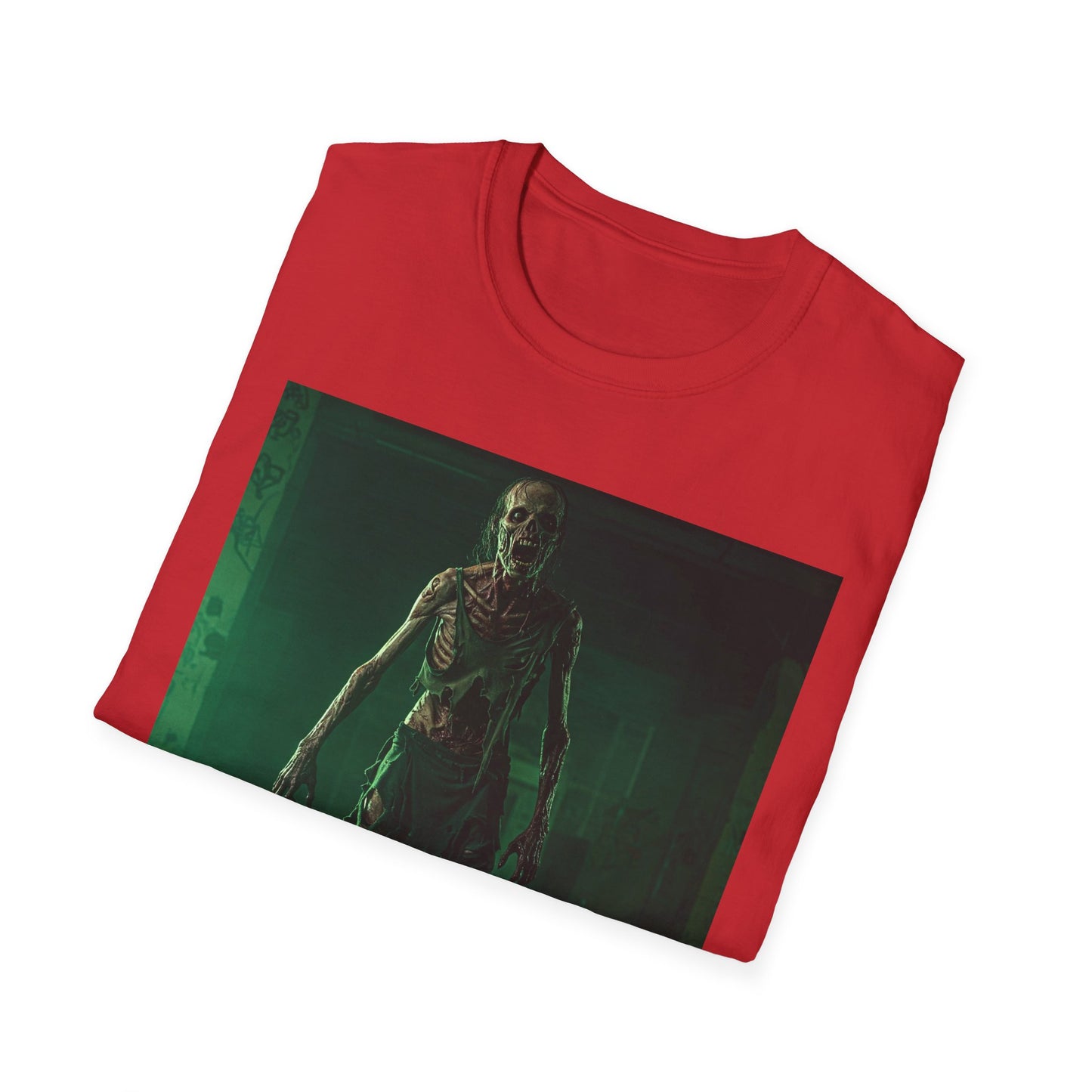 Apocalyptic Portrait Tee, bold, decaying zombie graphic