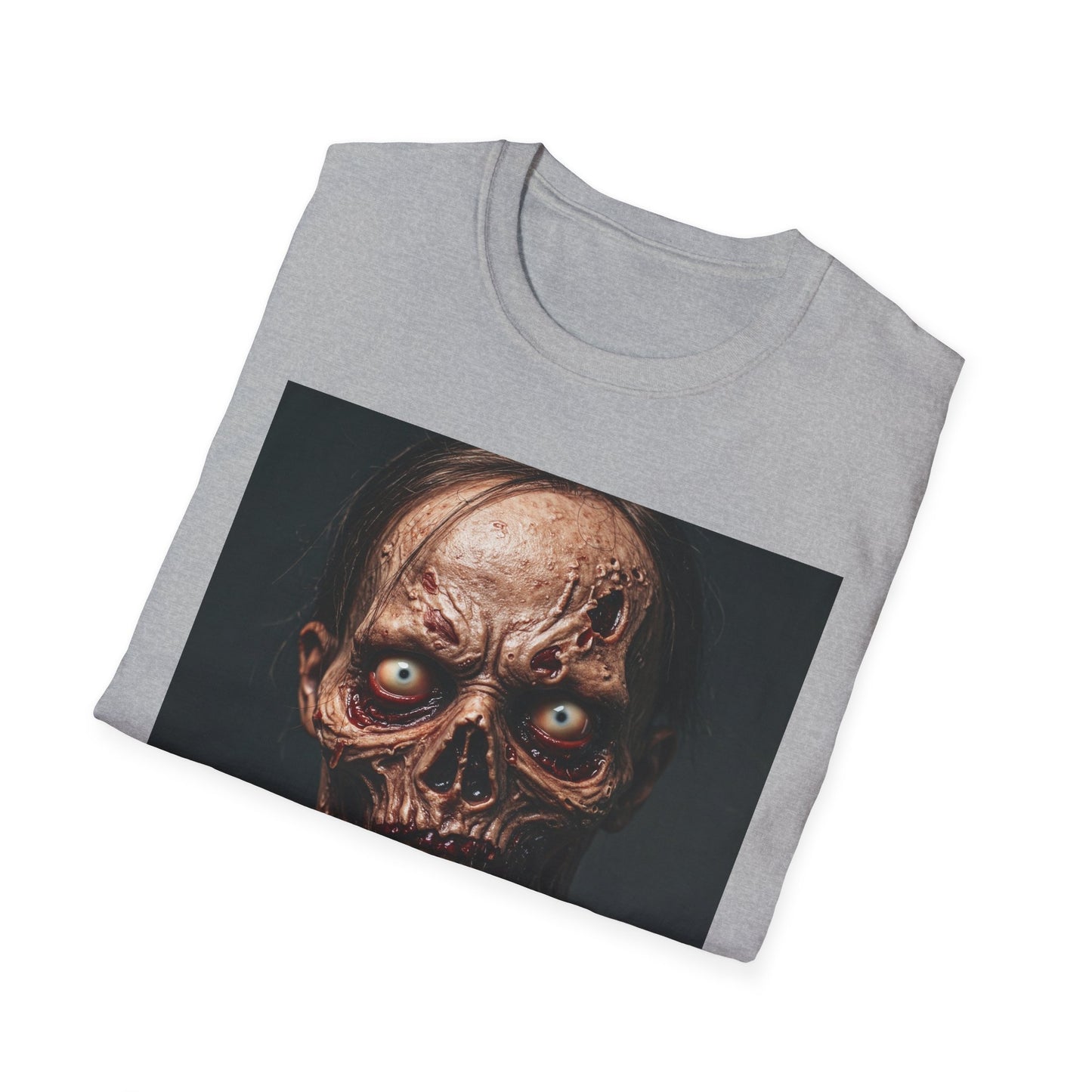 Apocalyptic Portrait Tee, bold, decaying zombie graphic