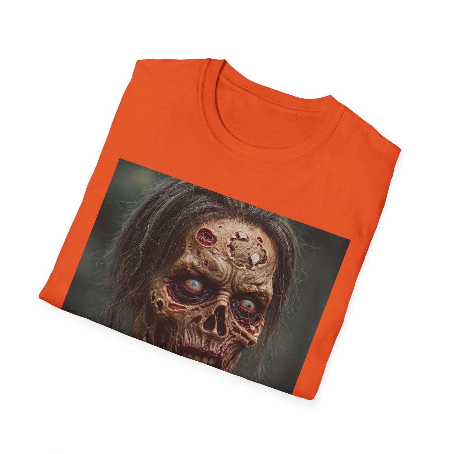 Apocalyptic Portrait Tee, bold, decaying zombie graphic