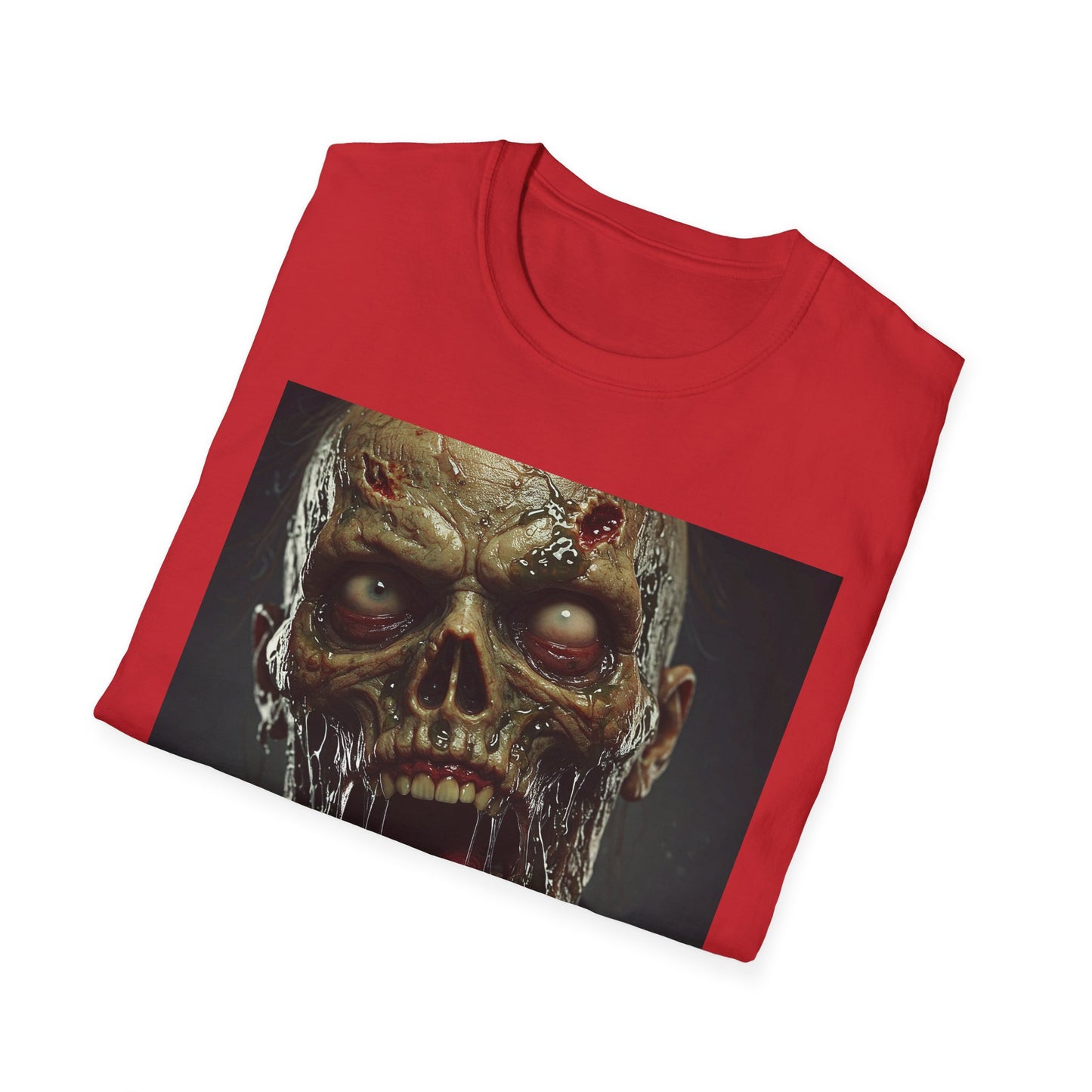 Apocalyptic Portrait Tee, bold, decaying zombie graphic