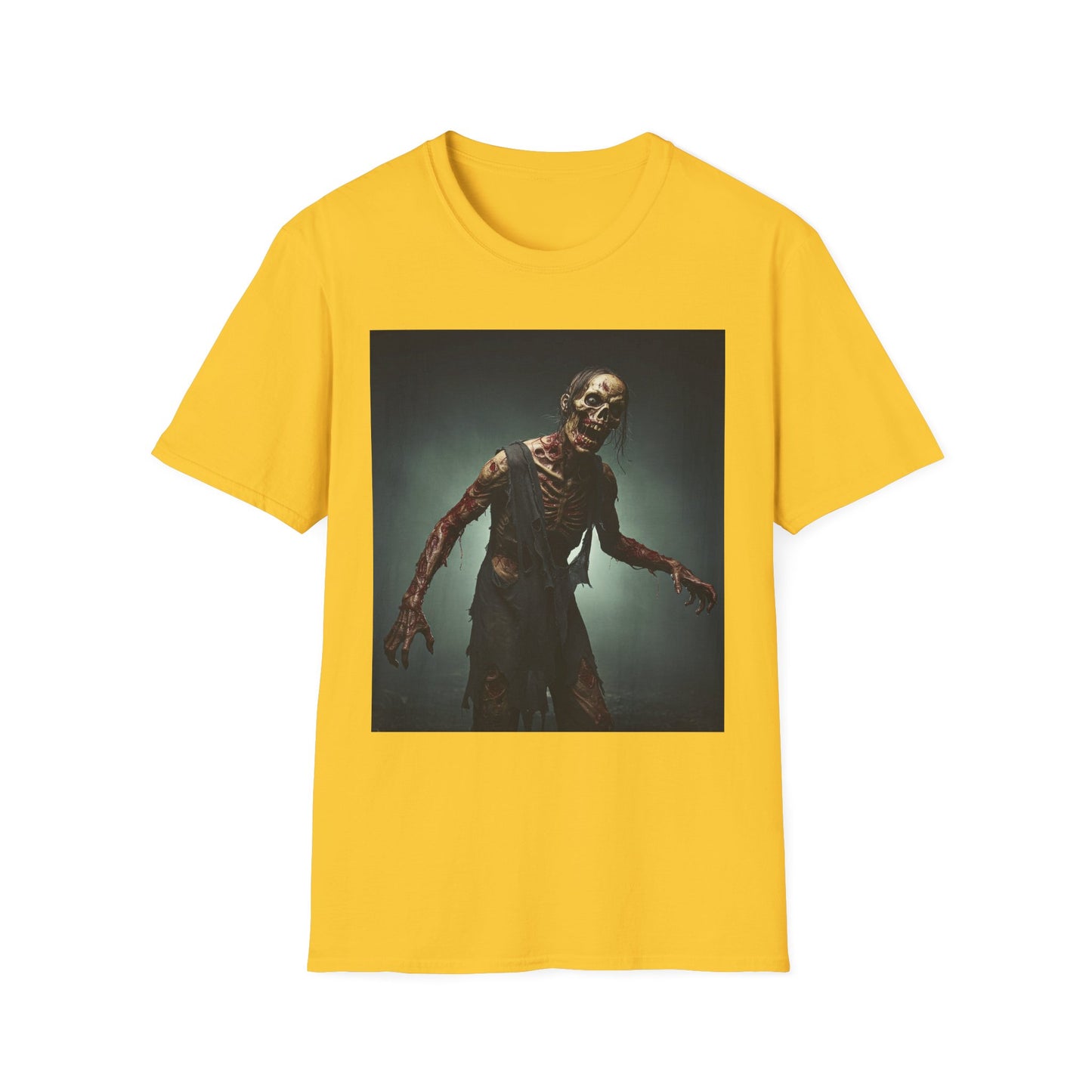 Apocalyptic Portrait Tee, bold, decaying zombie graphic