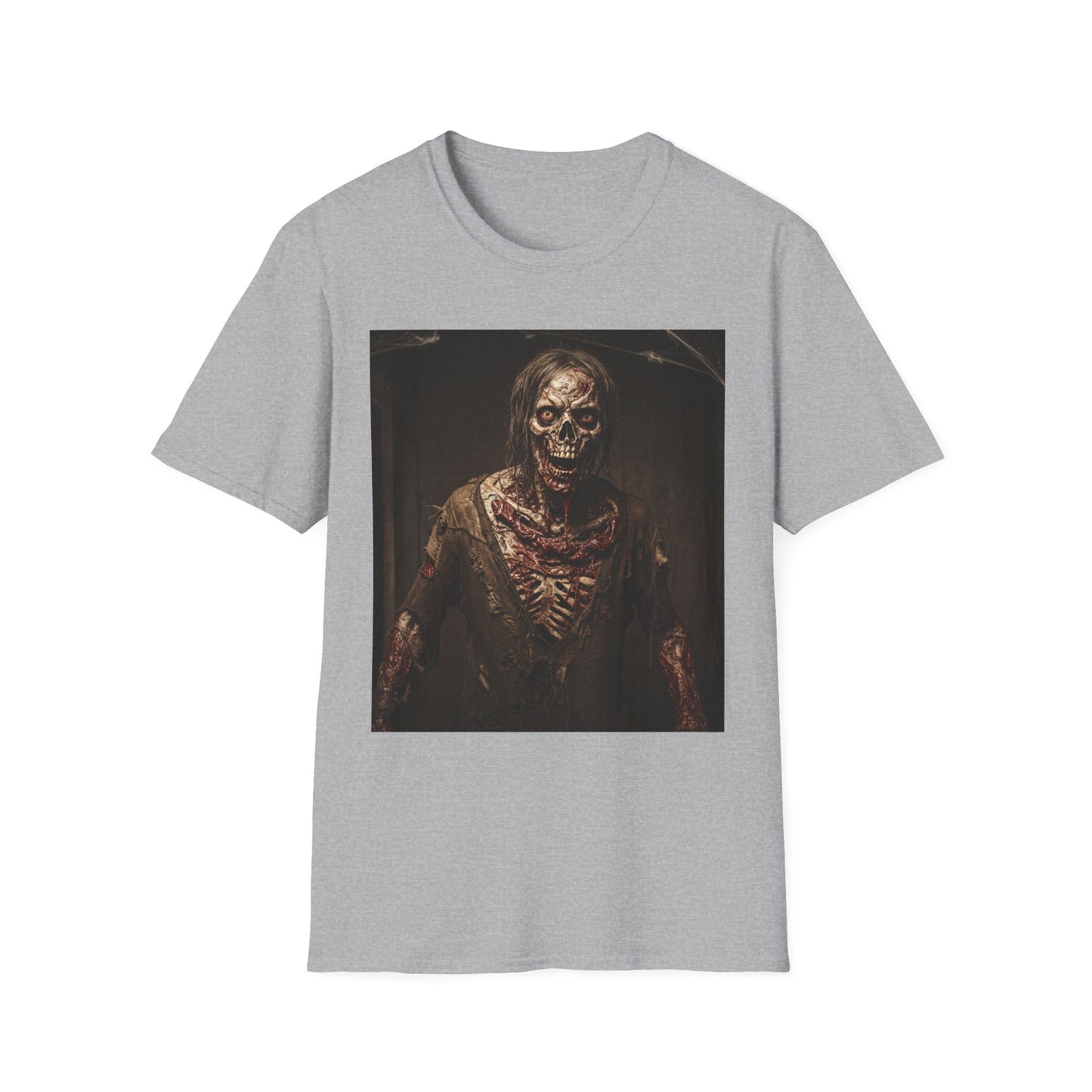 Apocalyptic Portrait Tee, bold, decaying zombie graphic