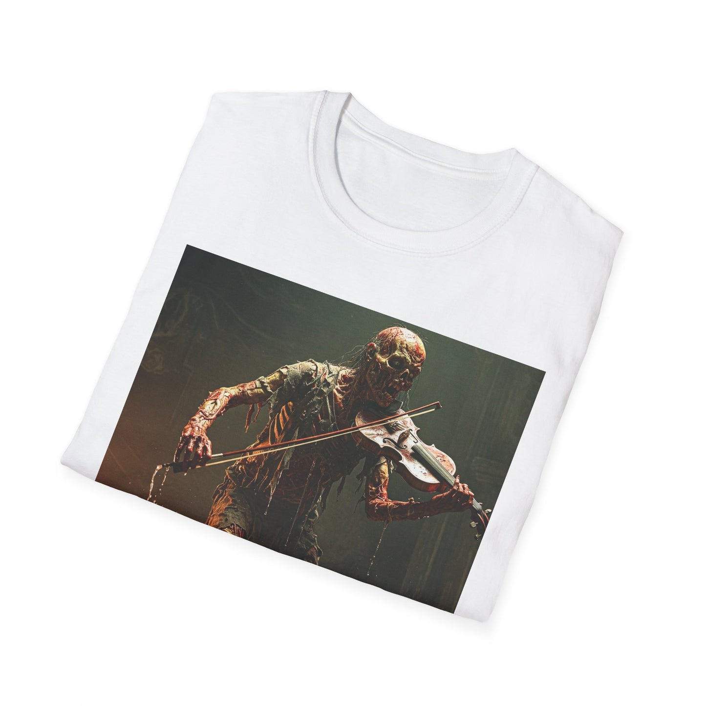 Creepy Creature Violinist Unisex T-Shirt - Spooky Halloween Tee