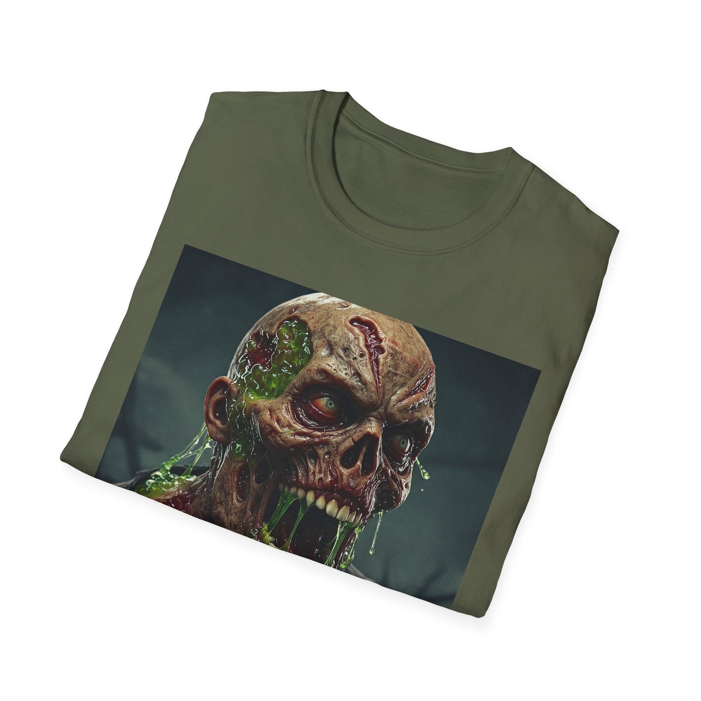 Apocalyptic Portrait Tee, bold, decaying zombie graphic