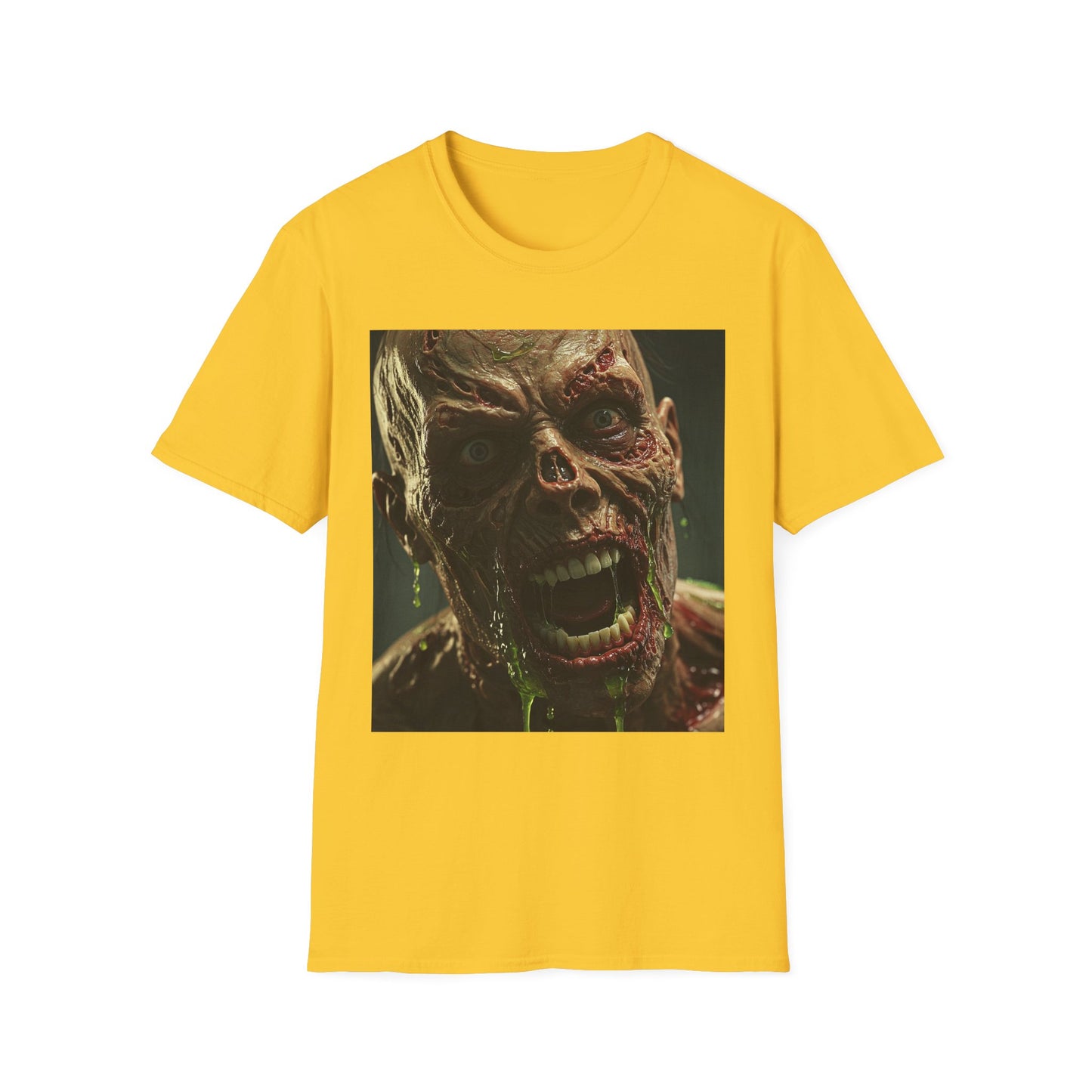 Apocalyptic Portrait Tee, bold, decaying zombie graphic