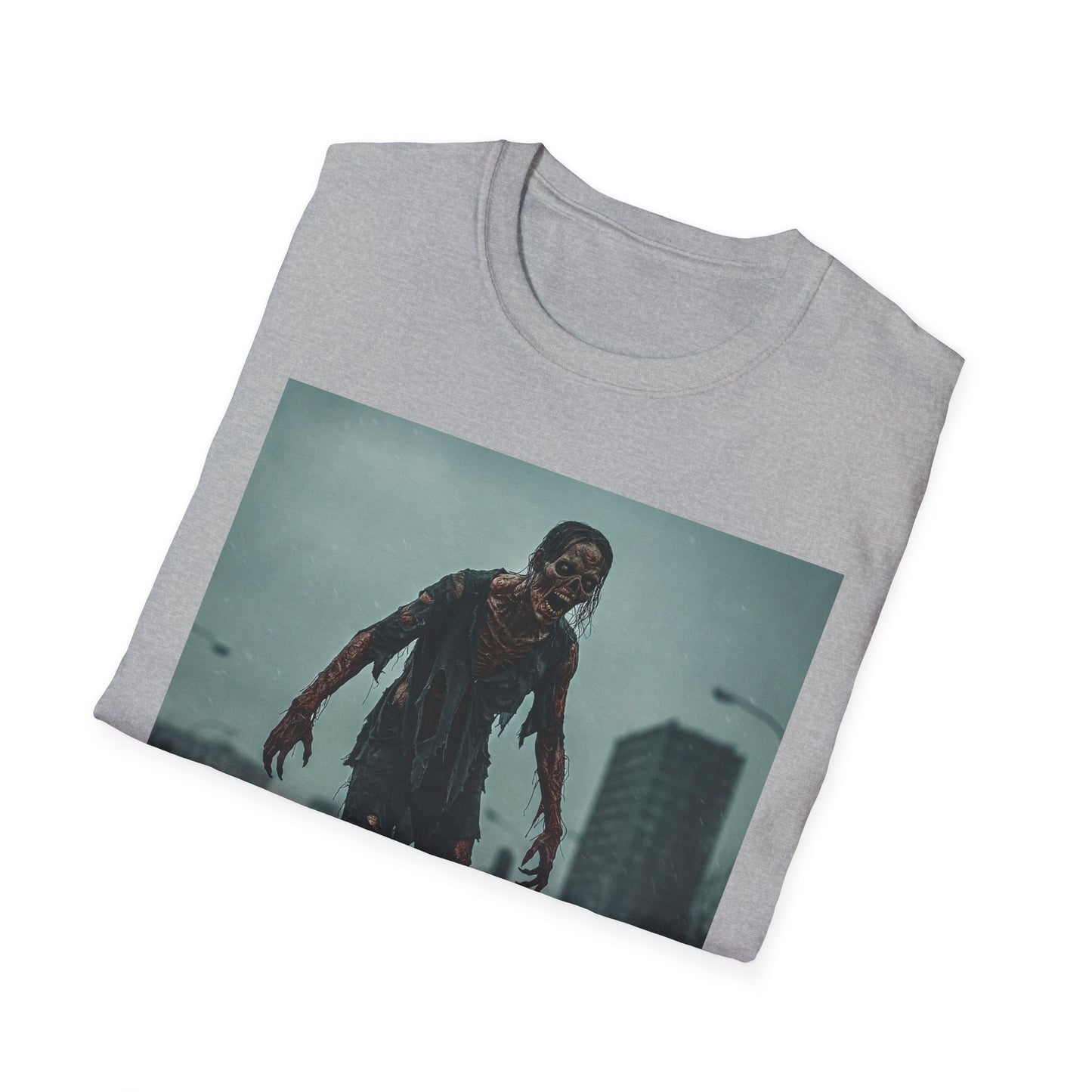 Zombie Apocalypse Unisex Softstyle T-Shirt - Eerie Horror Graphic Tee