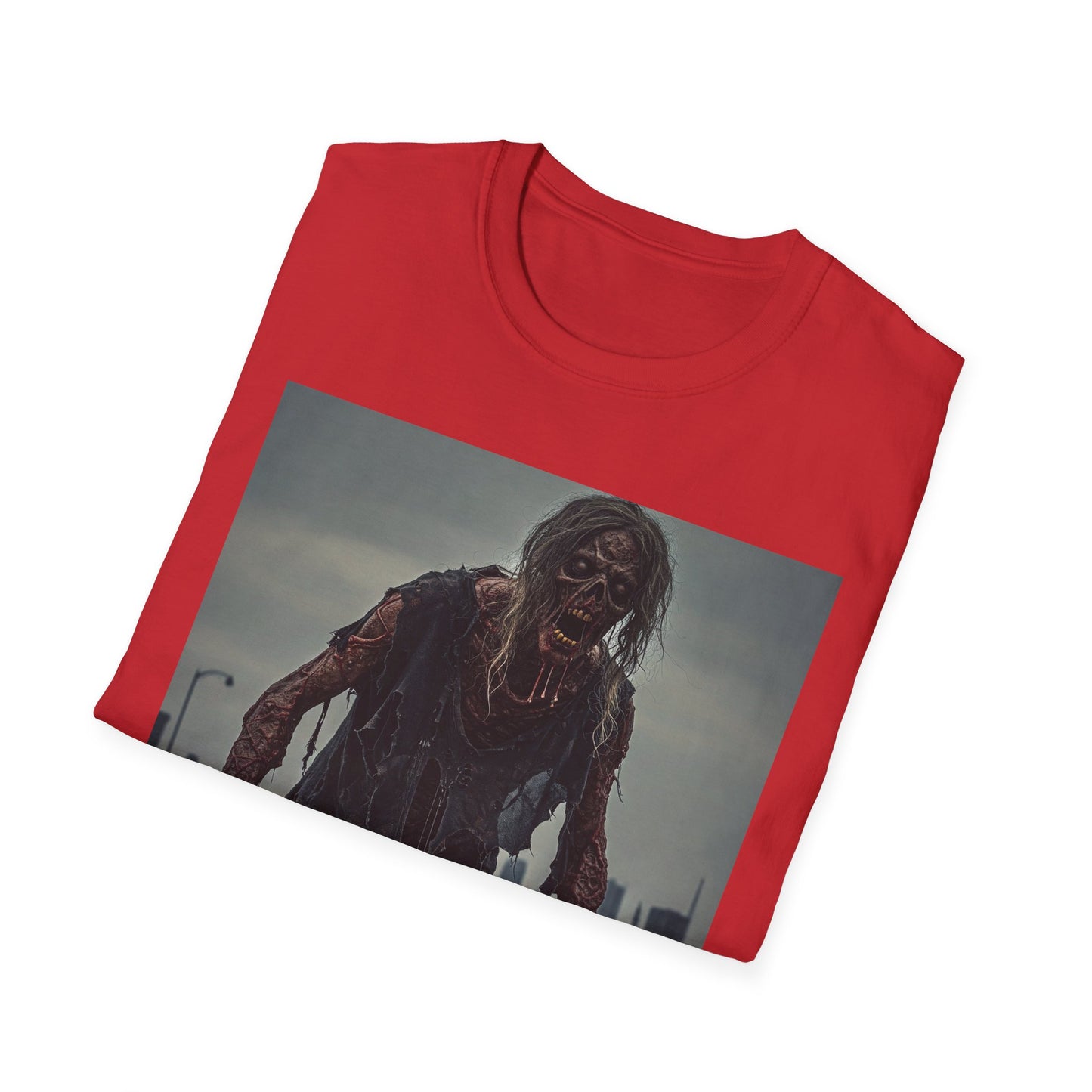 Apocalyptic Portrait Tee, bold, decaying zombie graphic