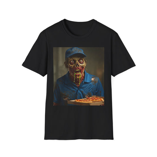 Horror Pizza Delivery Zombie T-Shirt - Unisex Softstyle Tee