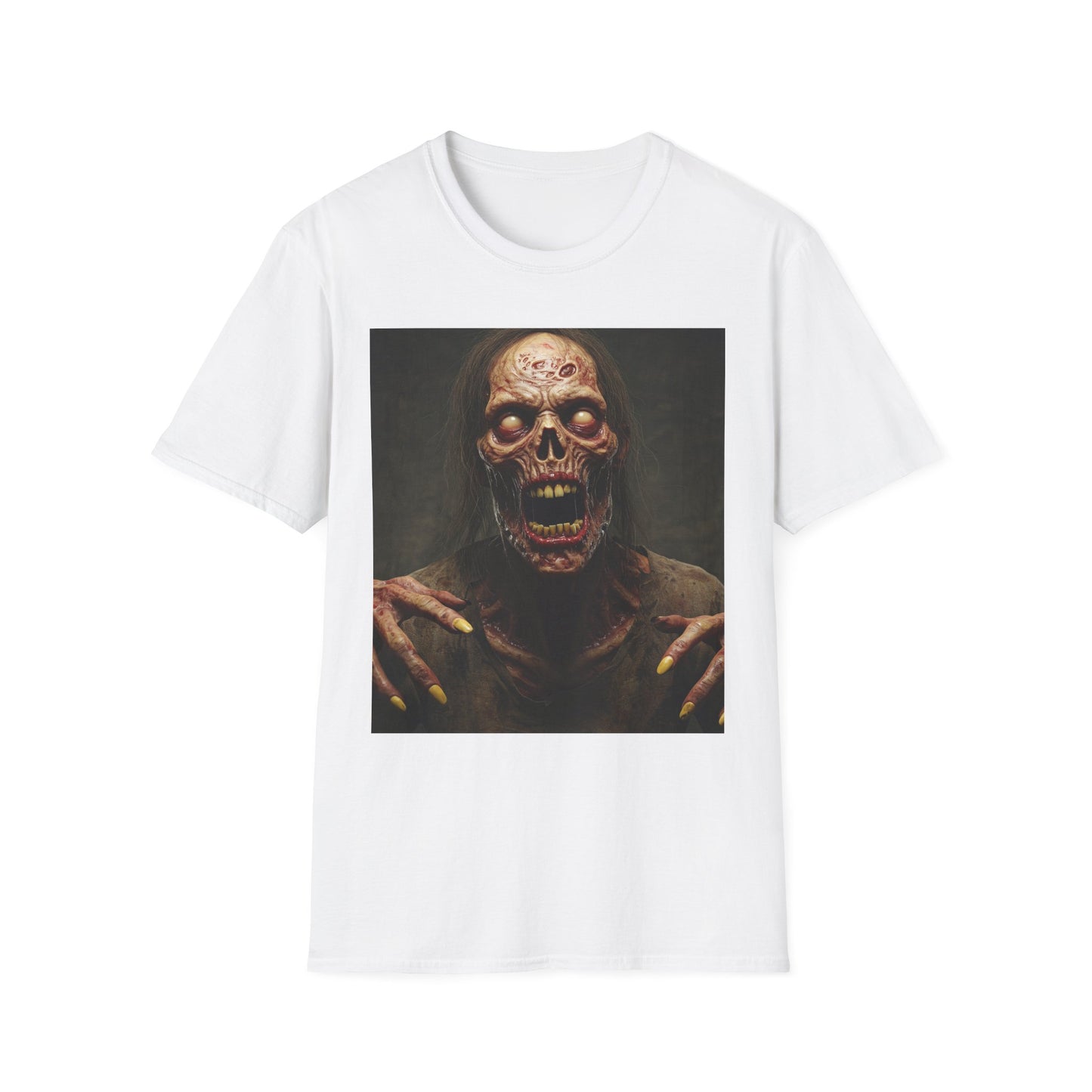 Apocalyptic Portrait Tee, bold, decaying zombie graphic