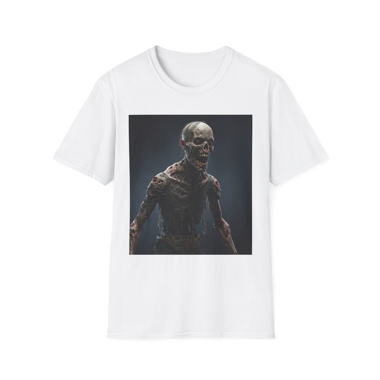 Apocalyptic Portrait Tee, bold, decaying zombie graphic