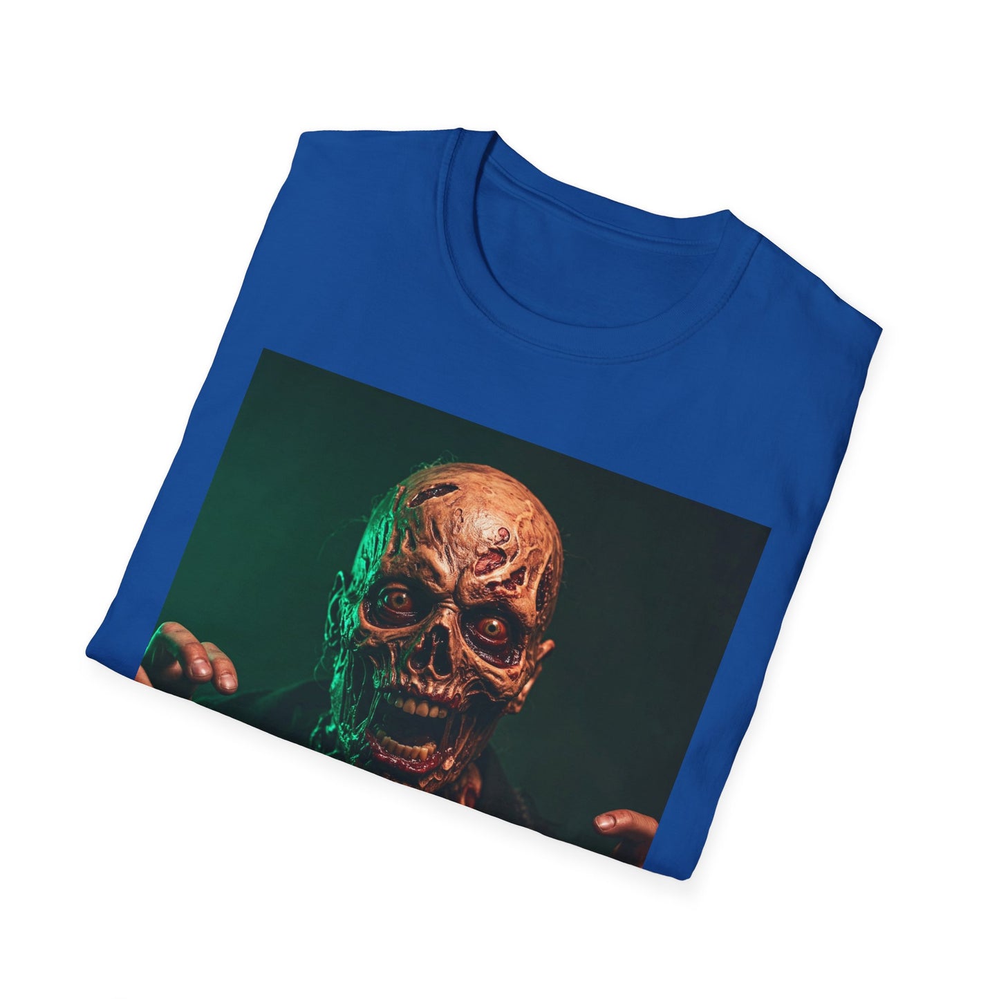 Horror-Themed Apocalyptic Portrait Tee, bold, decaying zombie graphic